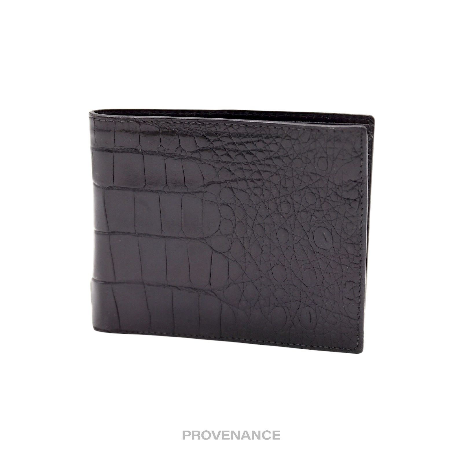 Celine 🔴 Celine 5CC Bifold Wallet - Black Crocodile Leather Size ONE SIZE - 6 Thumbnail