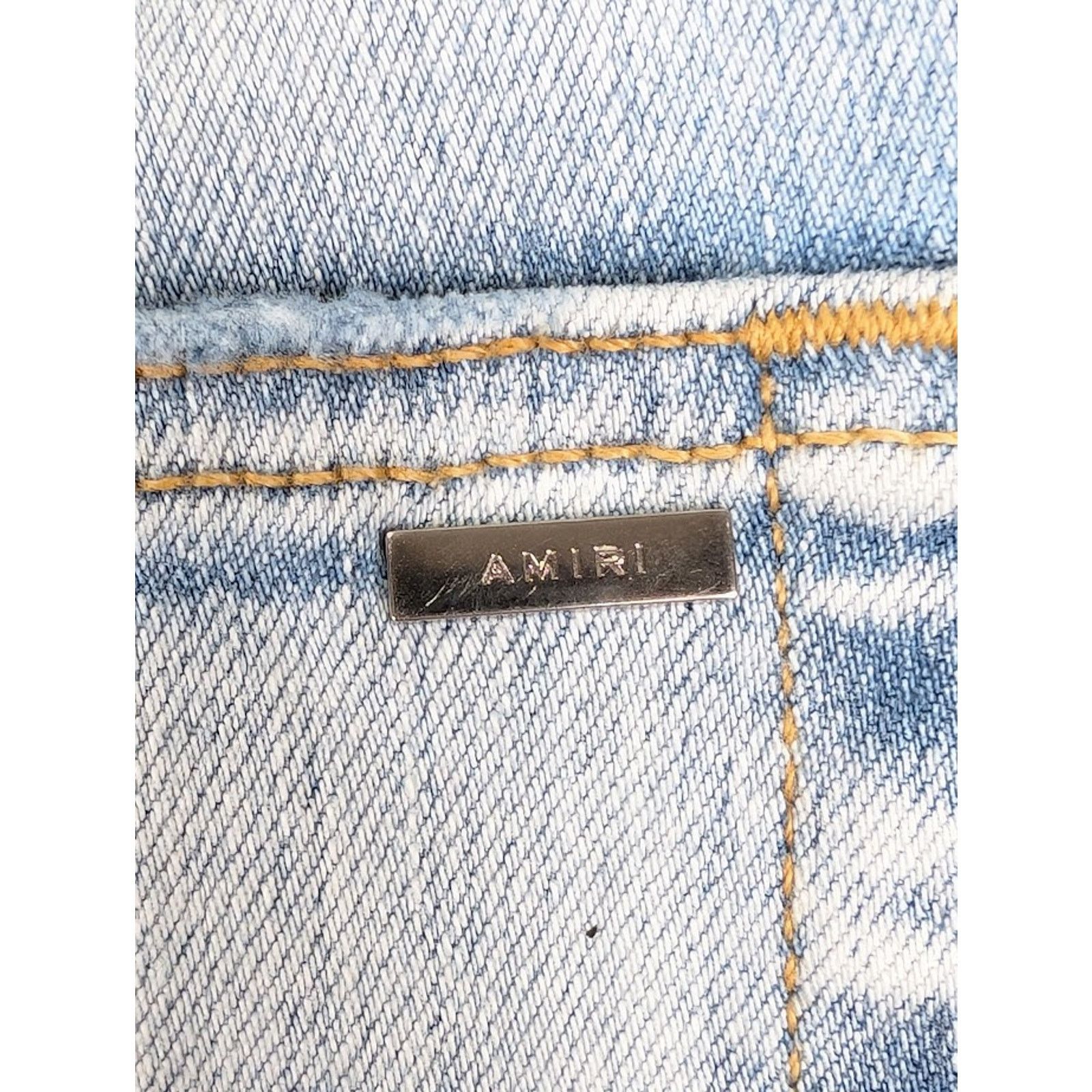 Amiri o1rshd1 MX1 Camo Jeans in Light Indigo Size US 33 - 18 Thumbnail