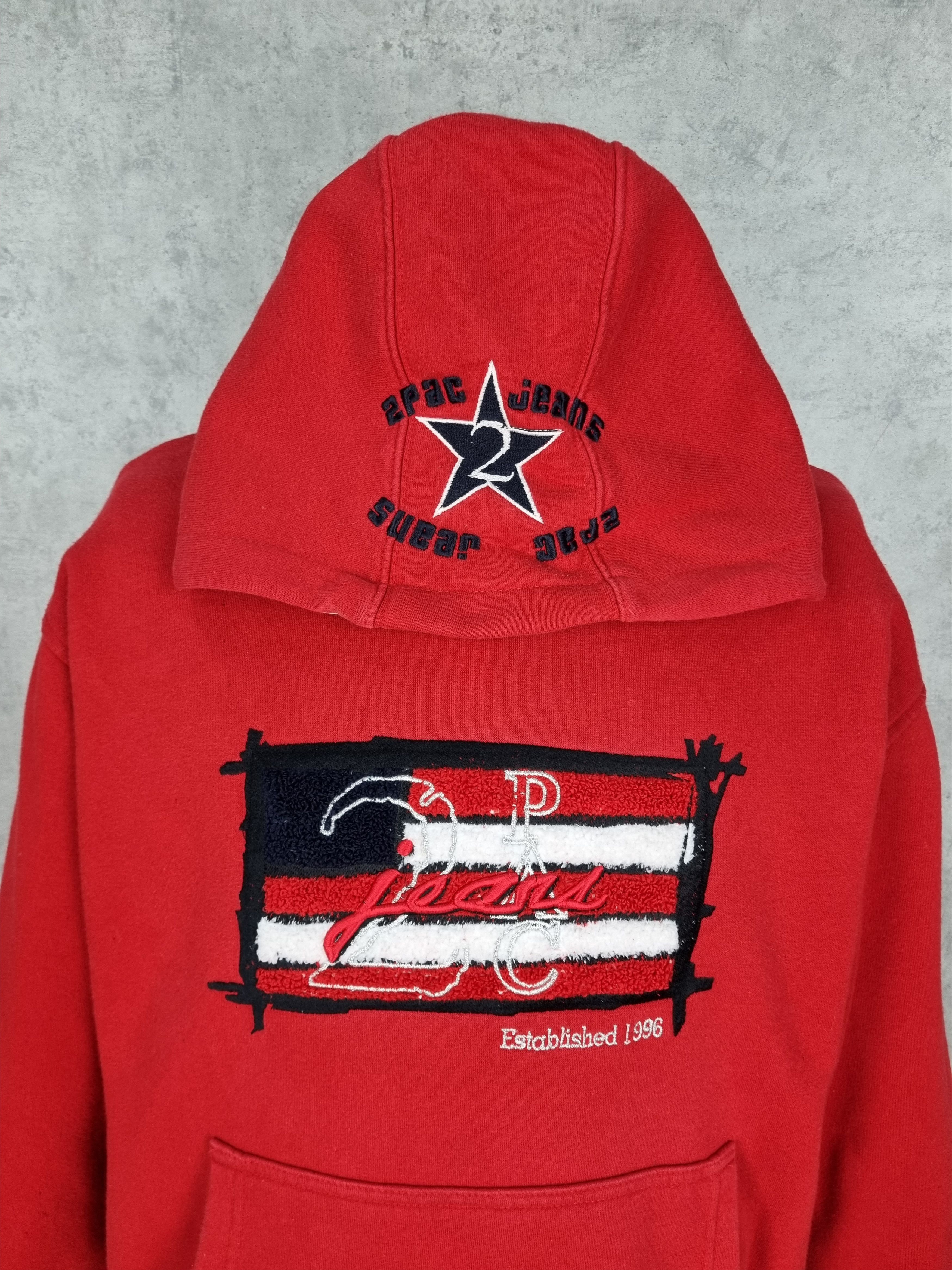 Rap Tees 2PAC Spellout Big Logo Distressed Hoodie Size US L / EU 52-54 / 3 - 7 Thumbnail