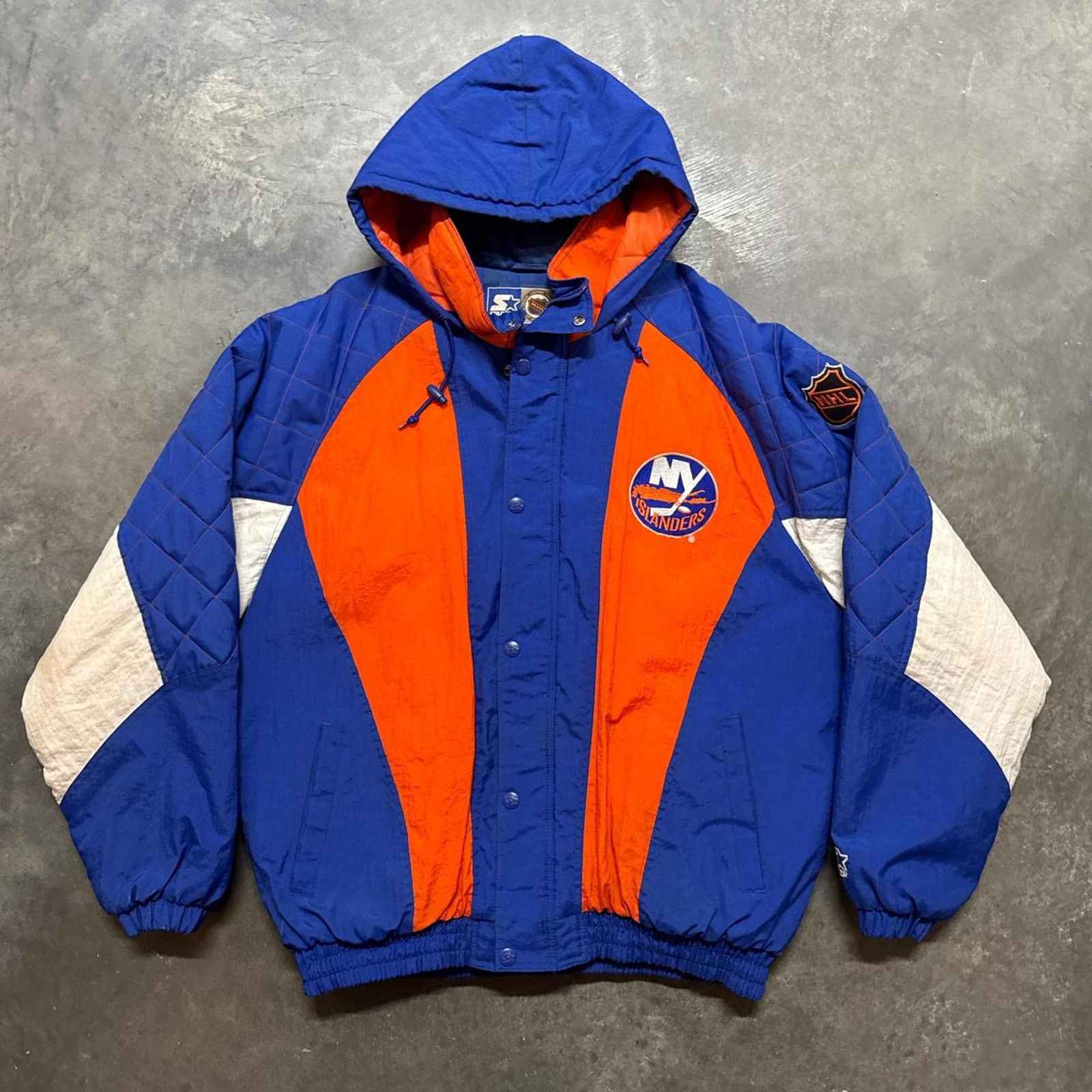 Starter × Vintage Vintage 90s Starter New York Islanders NHL Puffer Jacket Size US XXL / EU 58 / 5 - 1 Thumbnail
