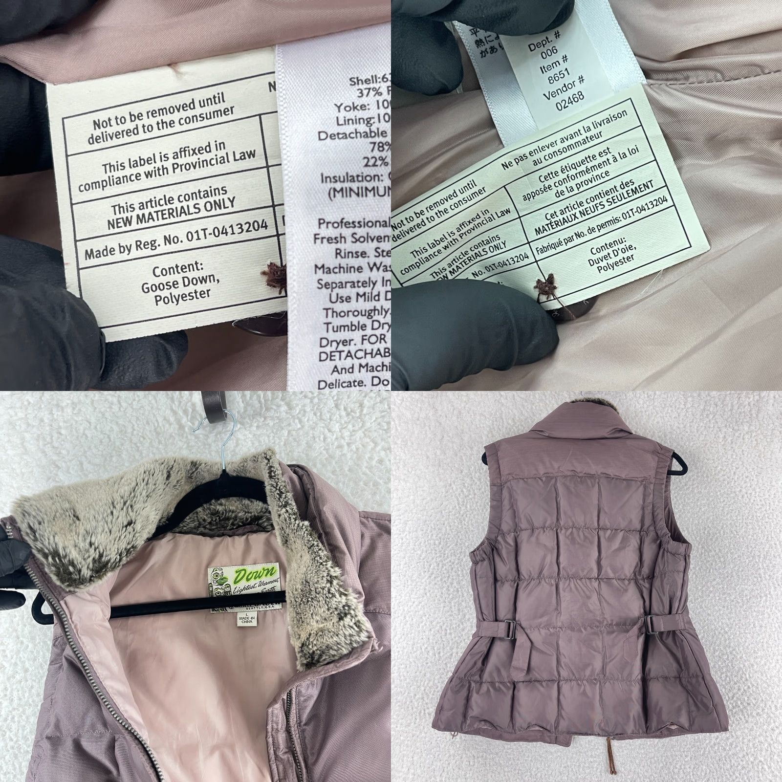 Eddie Bauer Eddie Bauer Vest Jacket Womens Large Brown Yukon Goose Down Full Zip Size L / US 10 / IT 46 - 10 Thumbnail