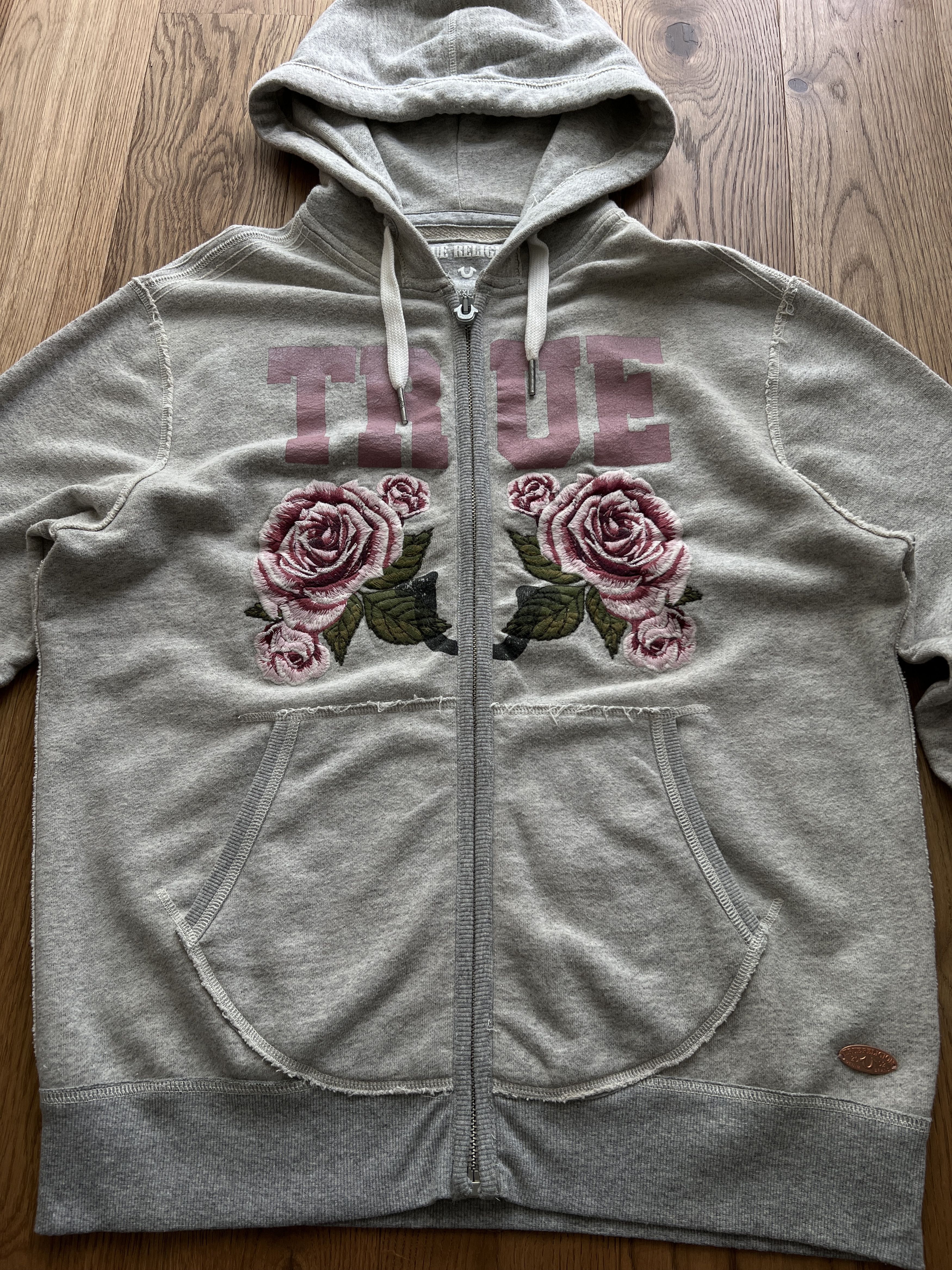 True Religion True Religion Zip up hoodie roses baggy embroidered japanese Size US XXL / EU 58 / 5 - 10 Thumbnail