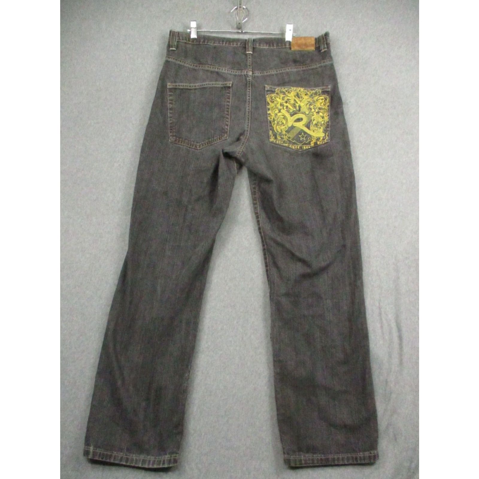 Rocawear Rocawear Jeans Men 36x33 Baggy Loose Fit Black Wash Denim Hip Hop Y2K Distressed Jeans Mens 36” Waist 33” Inseam Size US 36 / EU 52 - 2 Thumbnail