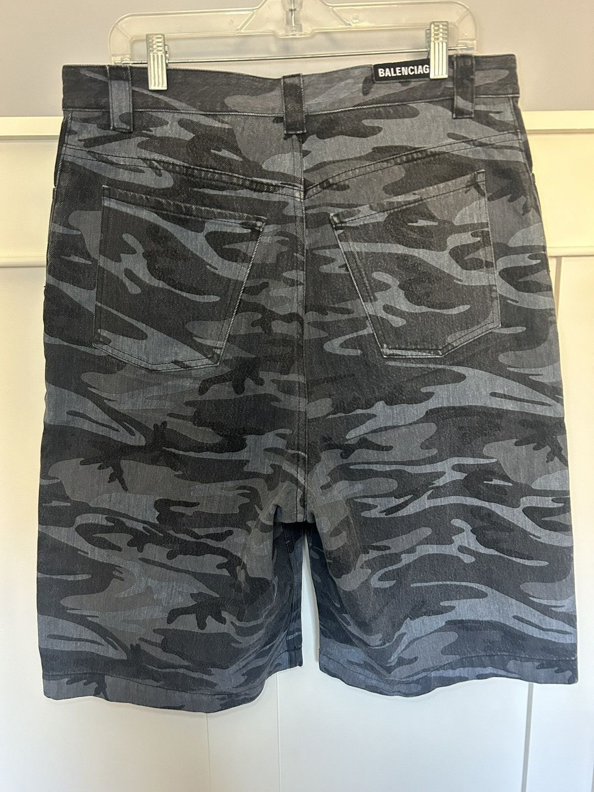Balenciaga Balenciaga Japan Exclusive Russian Police’ Camo Denim Shorts Size US 33 - 2 Thumbnail