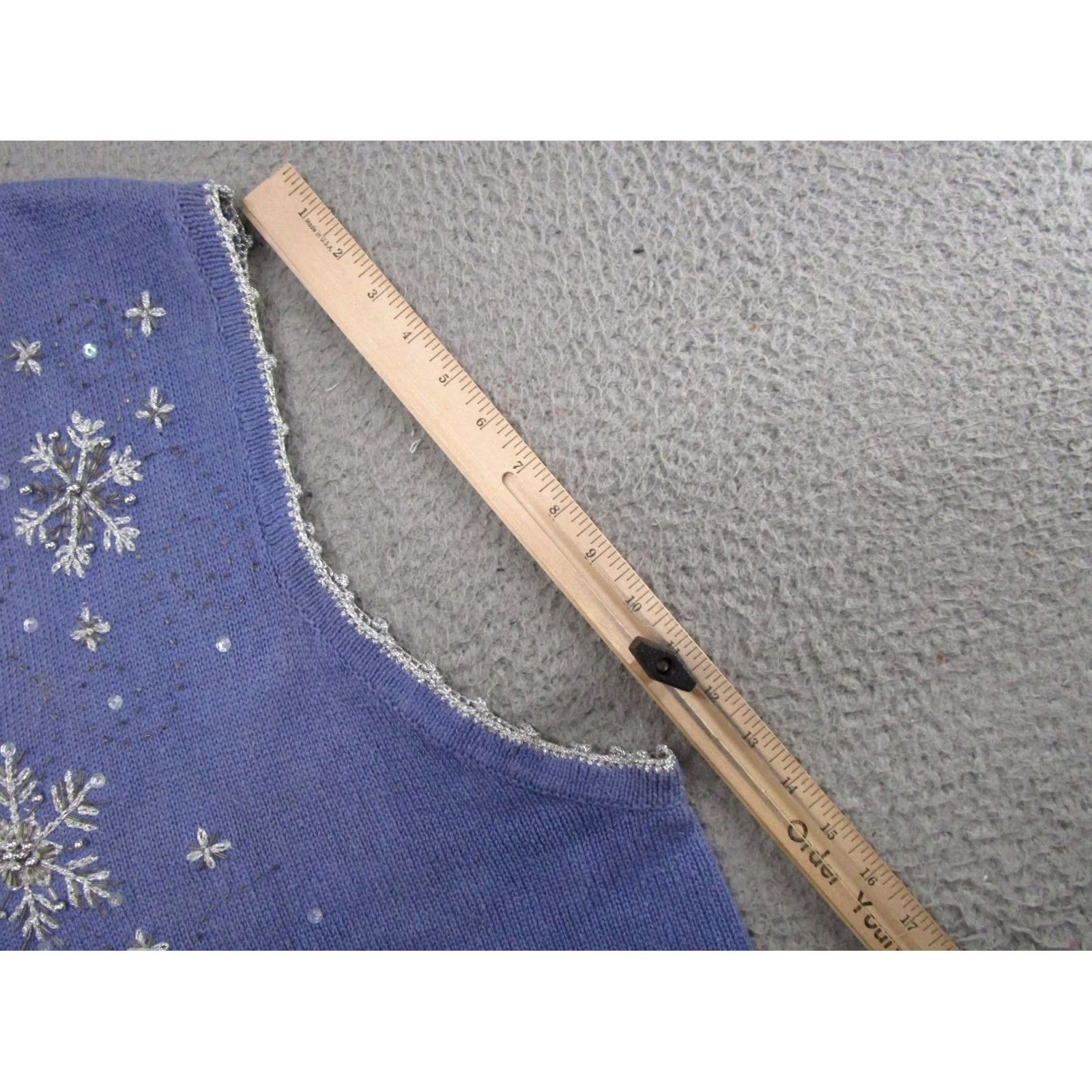 Vintage White Stag Women's Christmas Snowflake Zip Up Sweater Vest XS? No, Size 26/28 Y2K Read Size 4XL / US 24-26 - 6 Thumbnail