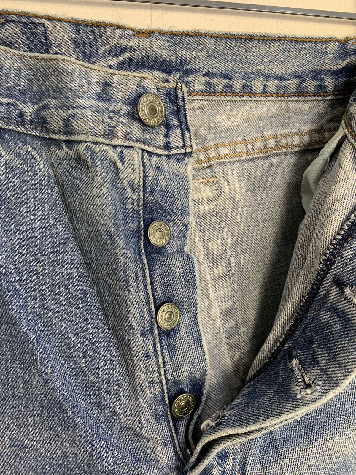 Levi's 80s 90s Levi’s Strauss 701 Indigo Denim Jeans Buttonfly Size 26" / US 2 / IT 38 - 6 Thumbnail