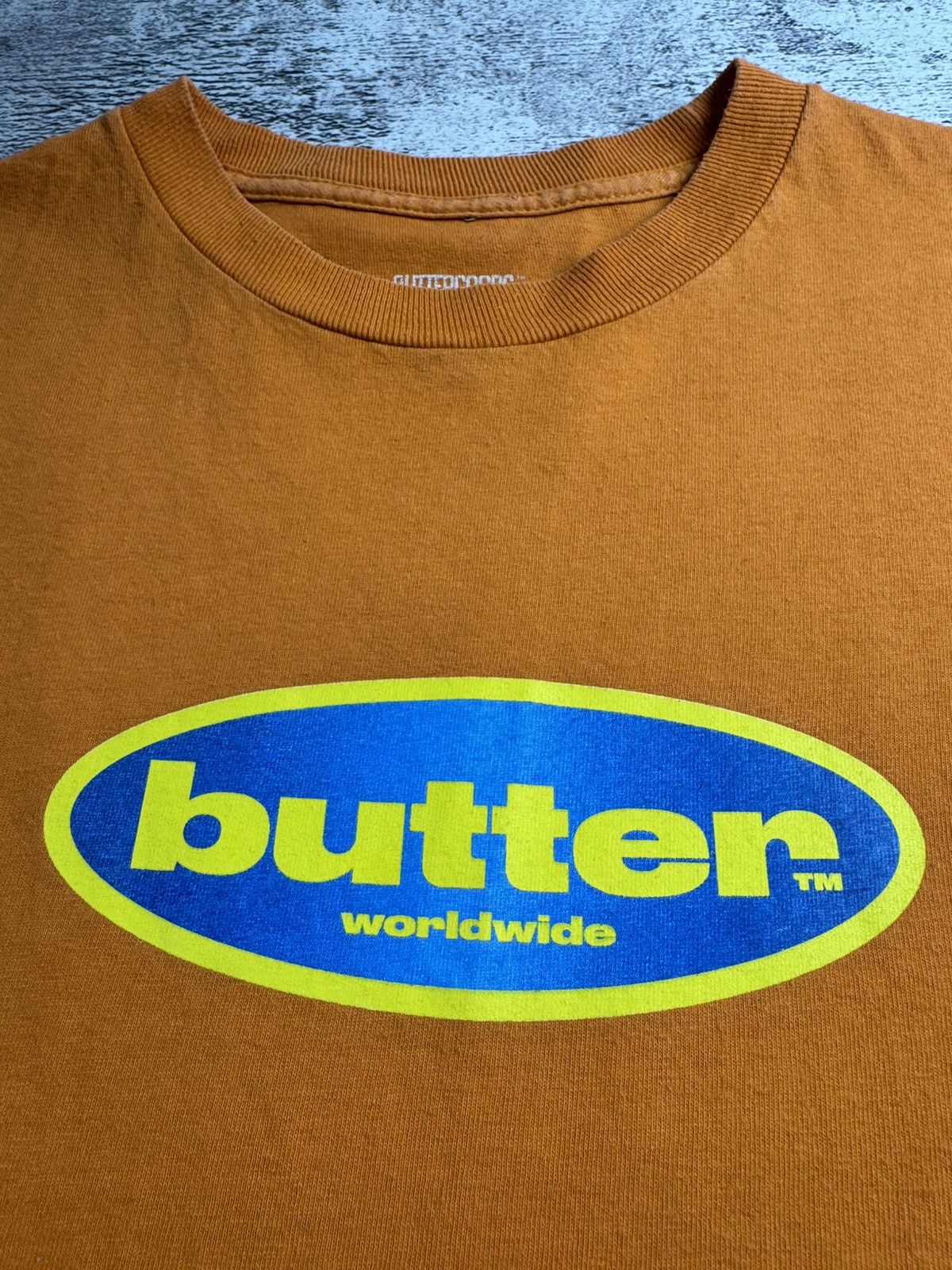 Butter Goods Butter Goods Surf Skate Rap USA Flag Hip Hop Rap Orange Skull Y2K T Shirt Tee Size US M / EU 48-50 / 2 - 7 Thumbnail