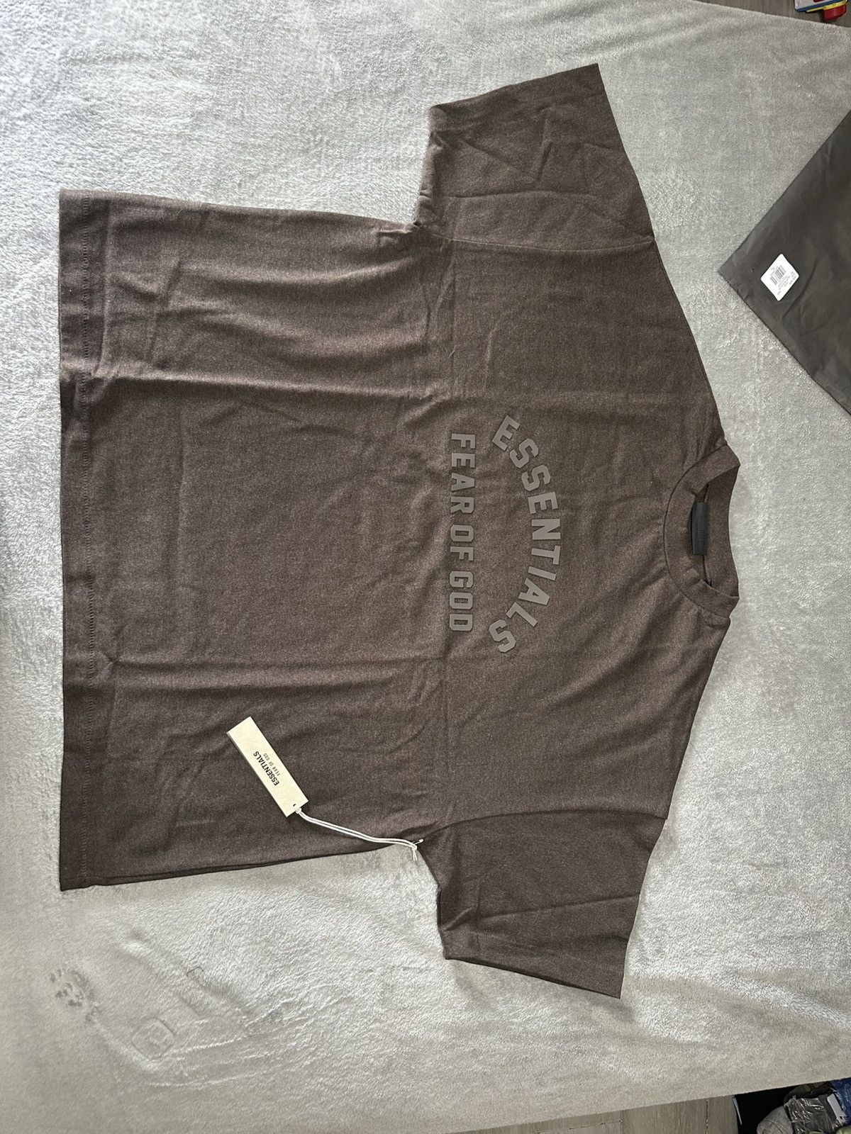 Essentials × Fear of God Essentials Fear Of God Heatherwood brown short tee Size US XL / EU 56 / 4 - 1 Thumbnail