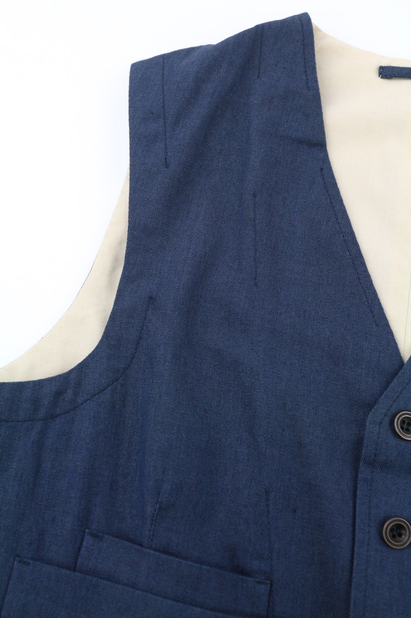 Nudie Jeans M Organic Cotton Patch Pockets Logo Blue Vest 80722 Size US M / EU 48-50 / 2 - 8 Thumbnail
