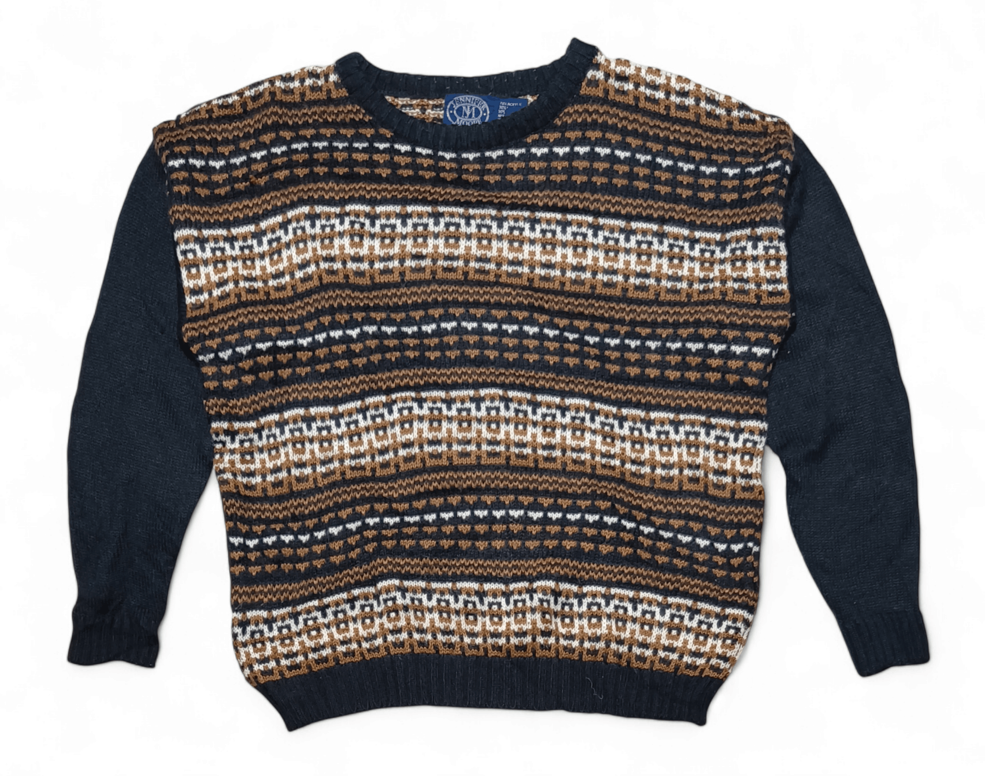 Other JENNIFER MOORE Ethnic Striped Motifs Knit Wool Sweater Size US M / EU 48-50 / 2 - 2 Thumbnail
