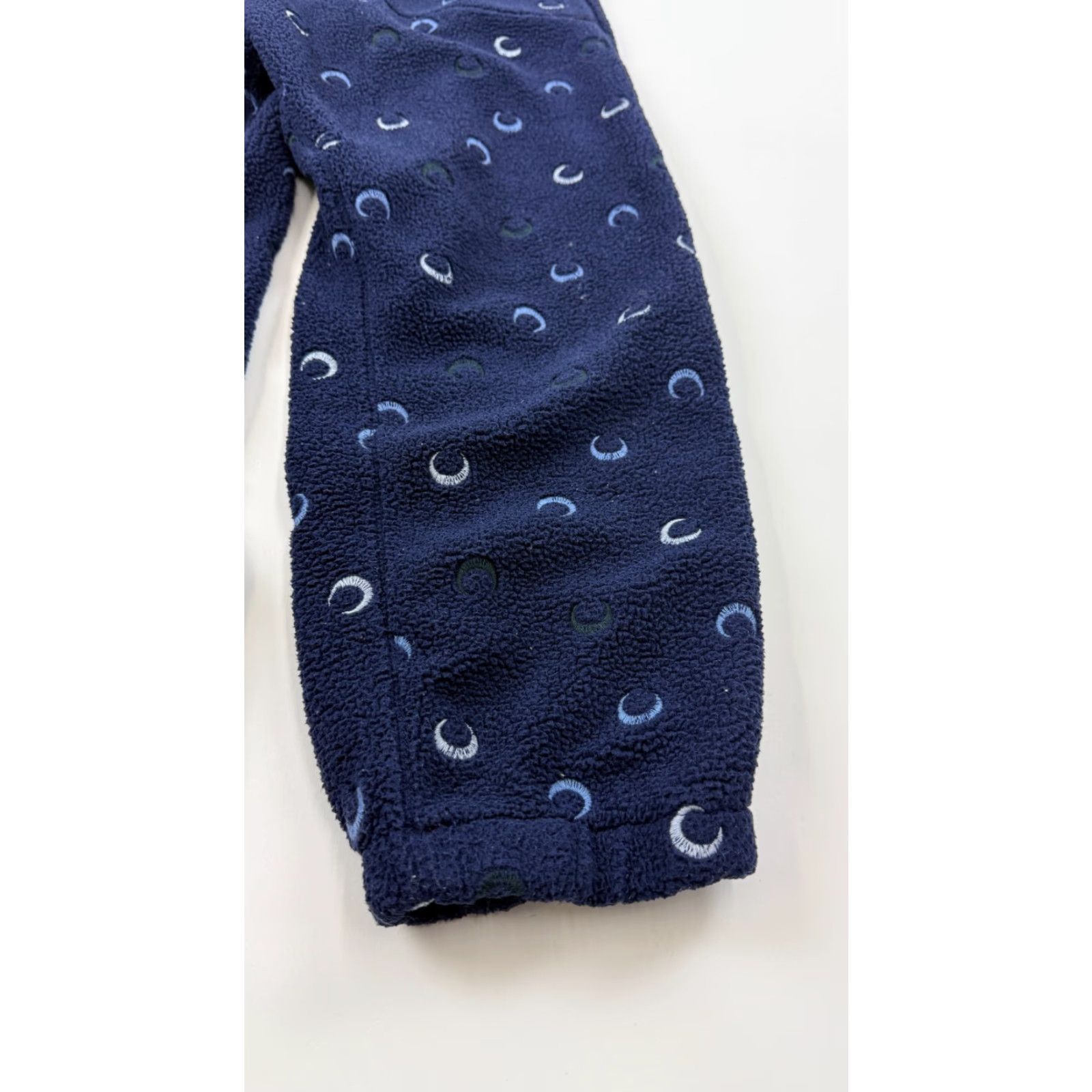 Vintage DAILY PRACTICE Sweatpants Womens Small Blue Fleece Lounge Activewear Tapered Pockets Embroidered Moon Size 28" / US 6 / IT 42 - 3 Thumbnail