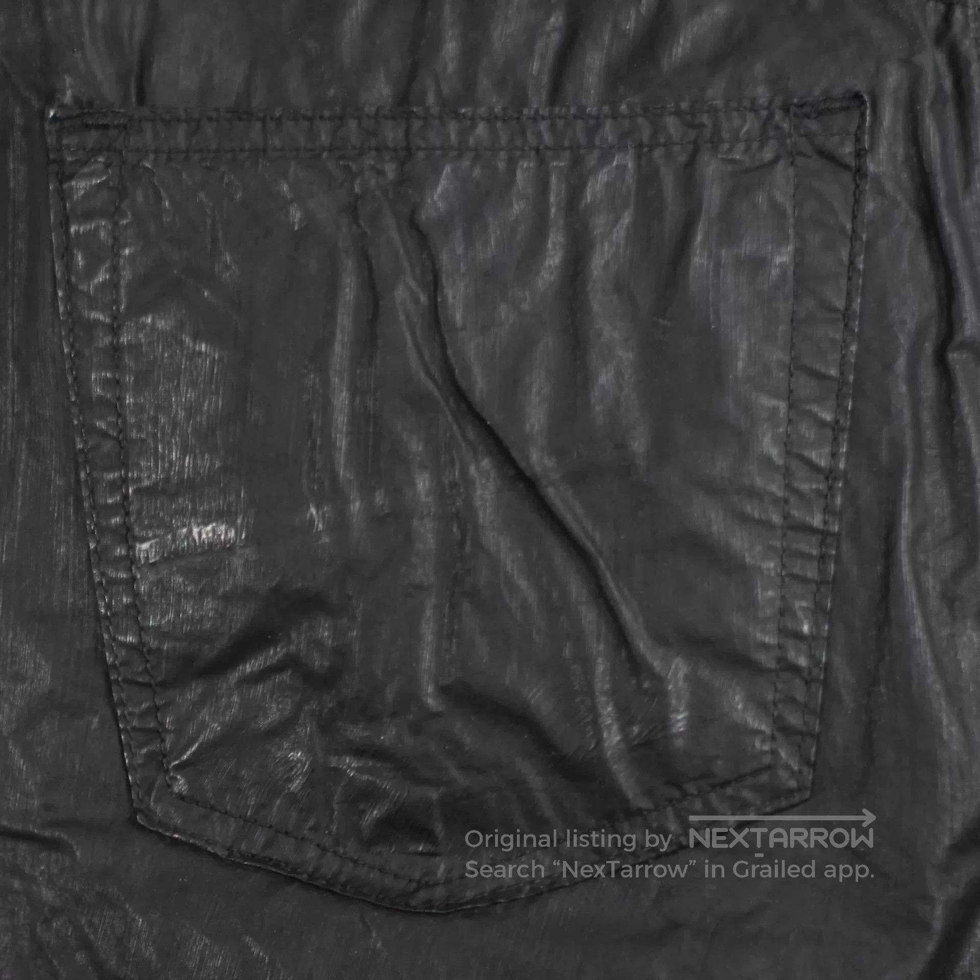Rick Owens rick owens black waxed denim pants. Size US 30 / EU 46 - 3 Thumbnail
