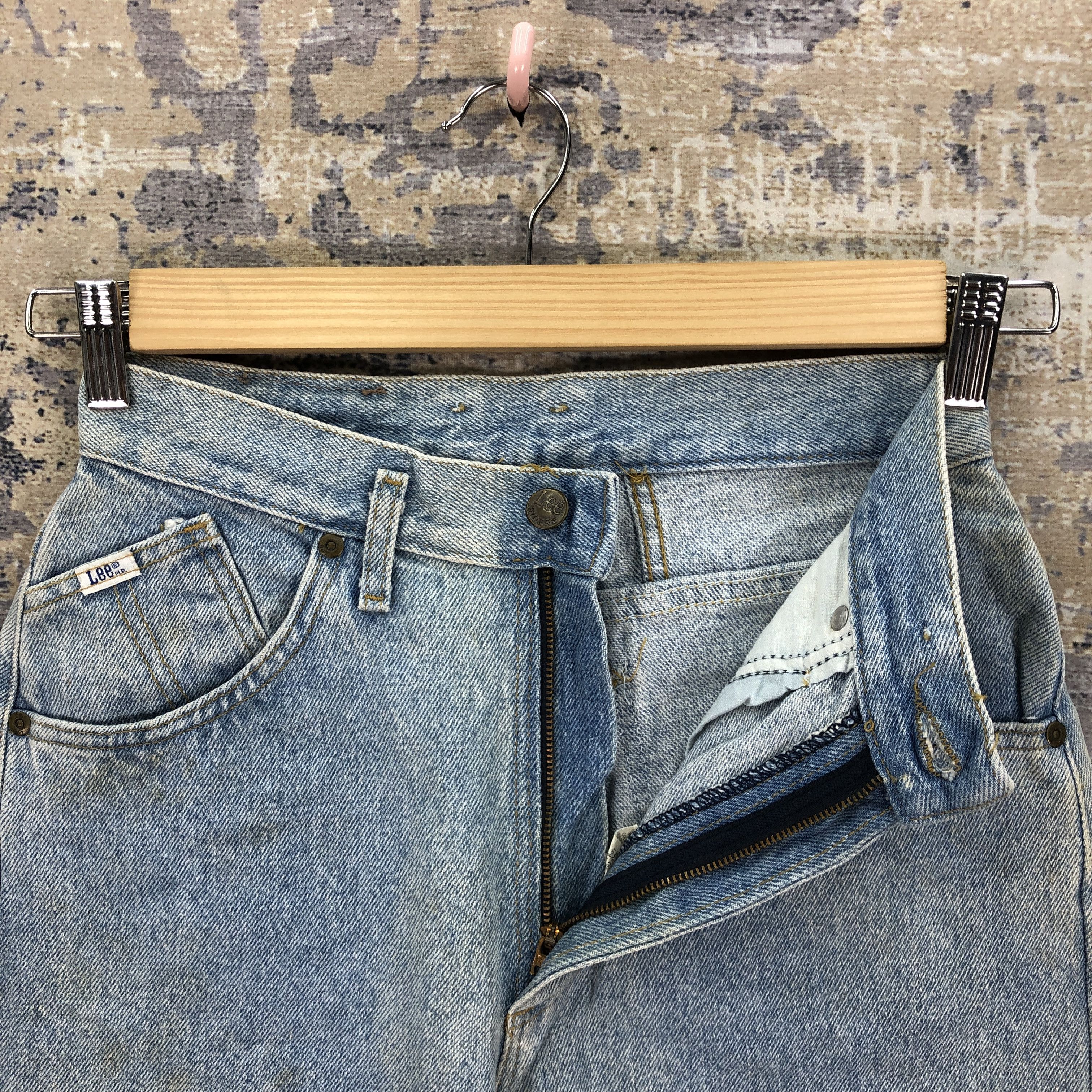 Lee Vintage 80s Lee Jeans Light Wash Lee Sun Faded Denim Size 24" / US 00 / IT 34 - 5 Thumbnail
