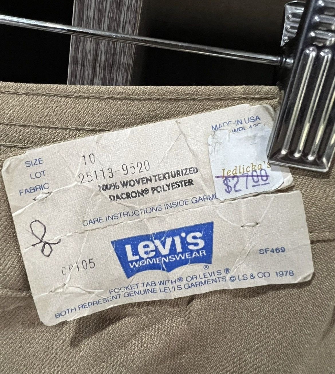 Levi's Vintage Clothing 🔥Very Rare Vintage 70s Levis Bend Over Pant Size 26" / US 2 / IT 38 - 19 Thumbnail