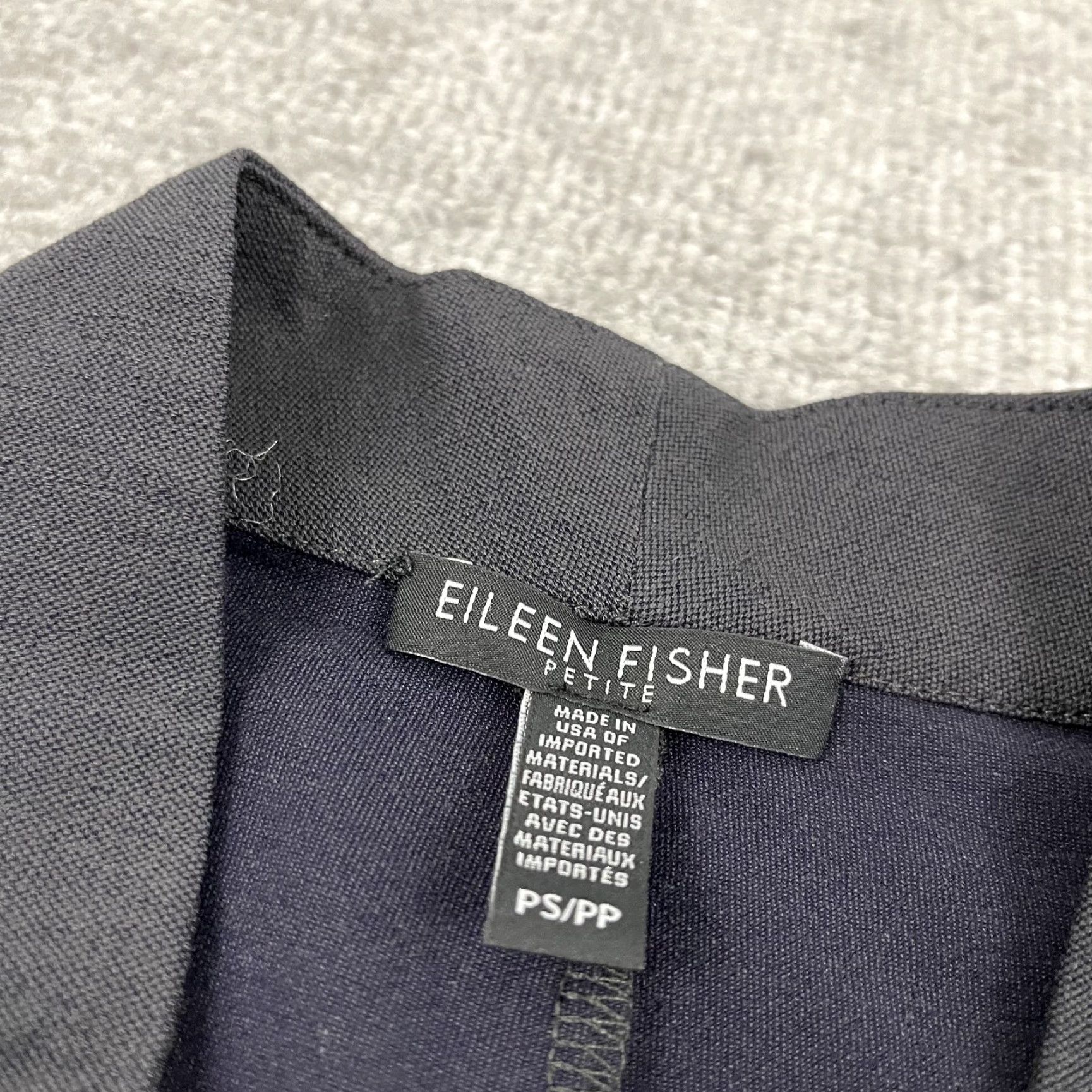 Eileen Fisher VINTAGE Eileen Fisher Blazer Jacket Shirt Womens PS Petite Small Gray Office Business Casual Size S / US 4 / IT 40 - 2 Thumbnail