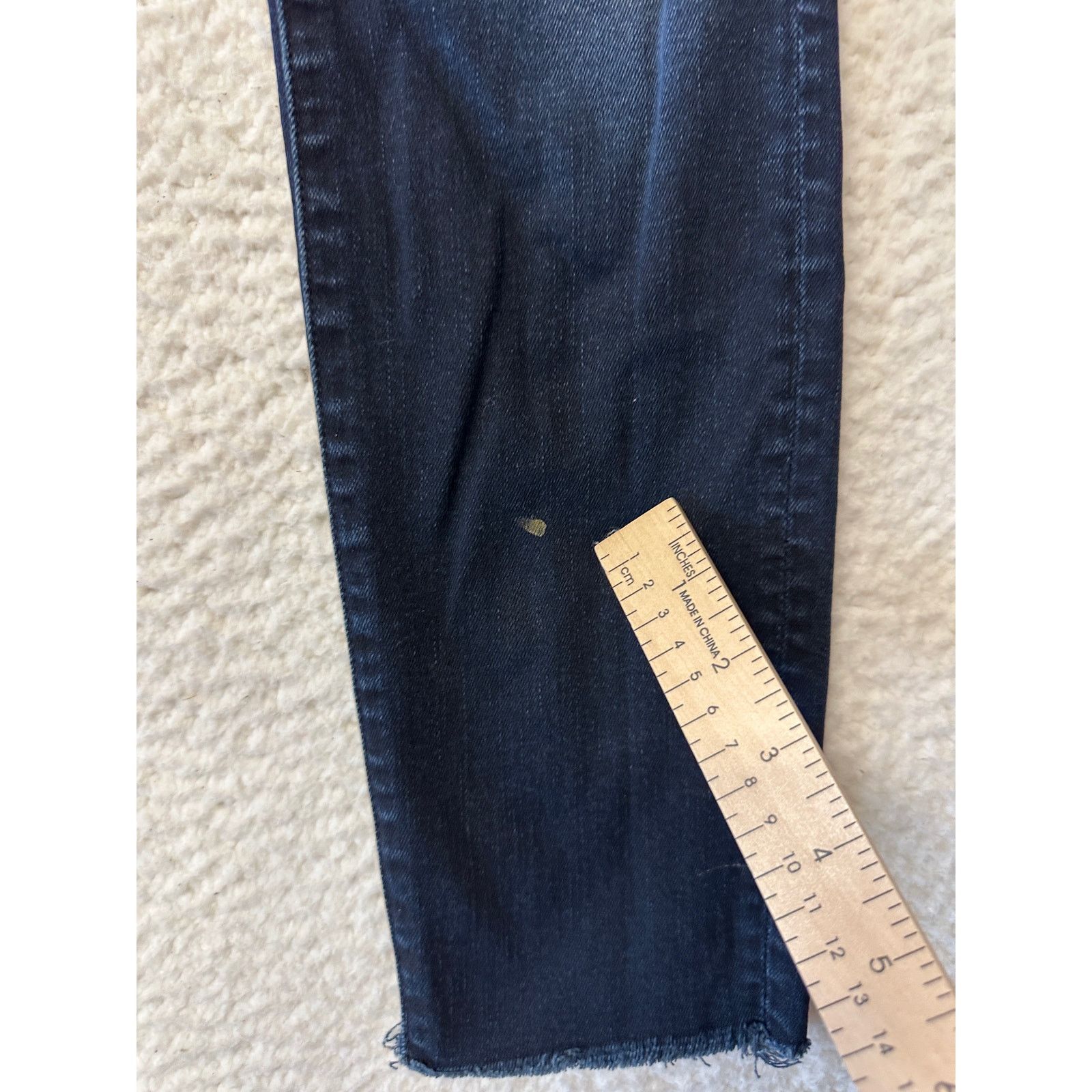 MOTHER Mother Womens High Waisted Looker Ankle Fray Denim Jeans 28 Size 28" / US 6 / IT 42 - 2 Thumbnail