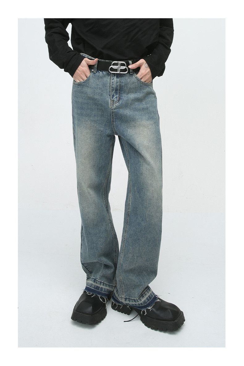 Japanese Brand × Jean Loose straight-leg distressed jeans Size US 32 / EU 48 - 3 Thumbnail