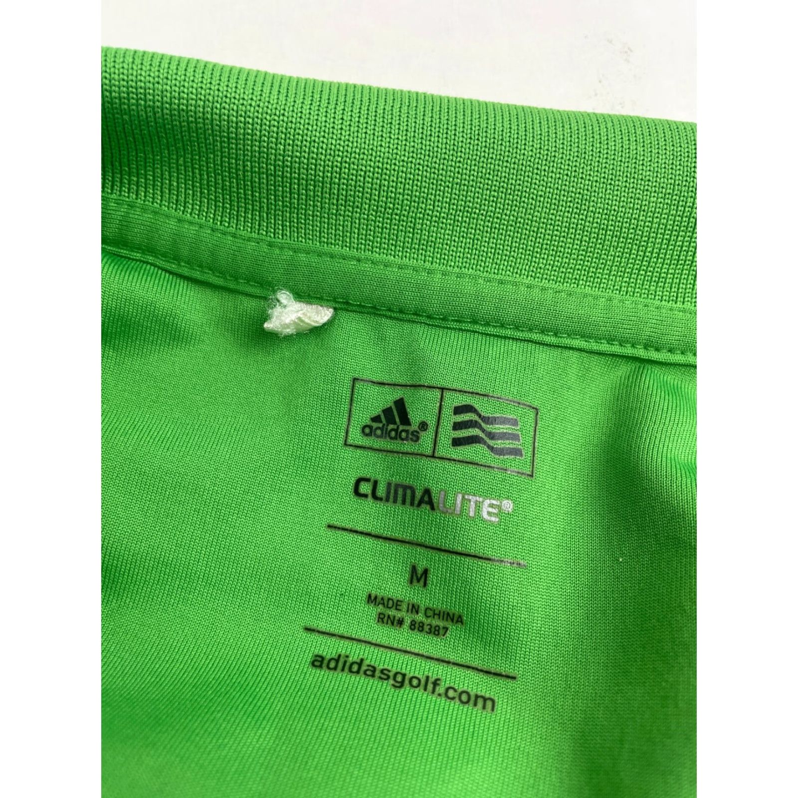 Adidas Adidas Climalite Polo Shirt Men's M Green Stripe 1/4 Button Up Short Sleeve Size US M / EU 48-50 / 2 - 8 Thumbnail
