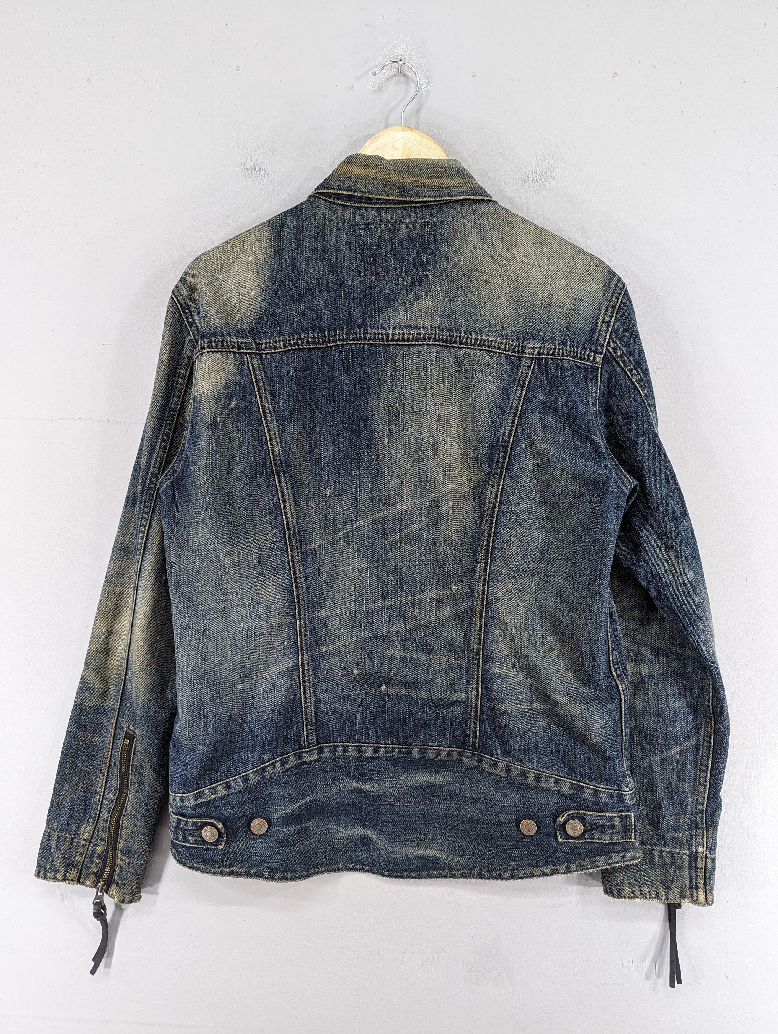 Levi's Vintage Levis Dirty Blue Distressed Denim Jacket Size US M / EU 48-50 / 2 - 16 Thumbnail