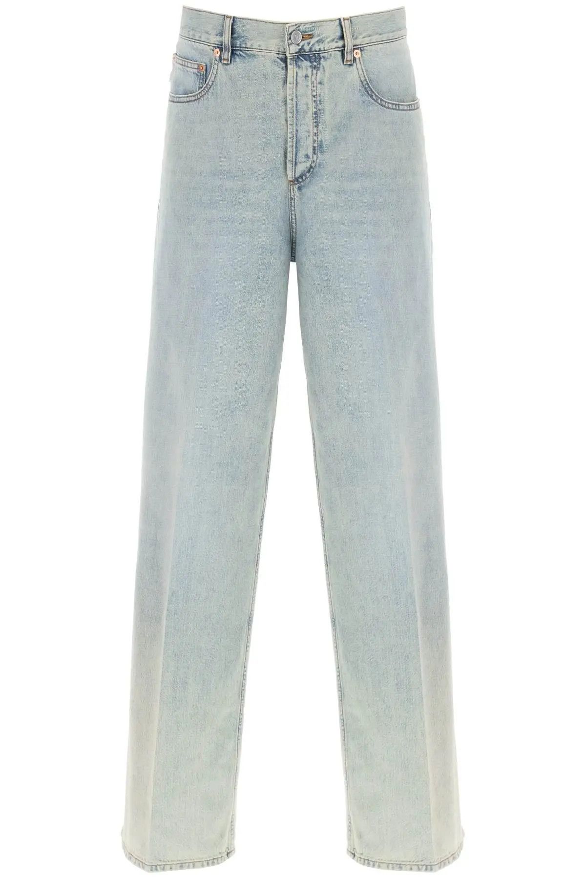 image of Valentino Garavani O1S22I1N0124 Oversized Jeans In Blue, Men's (Size 30)