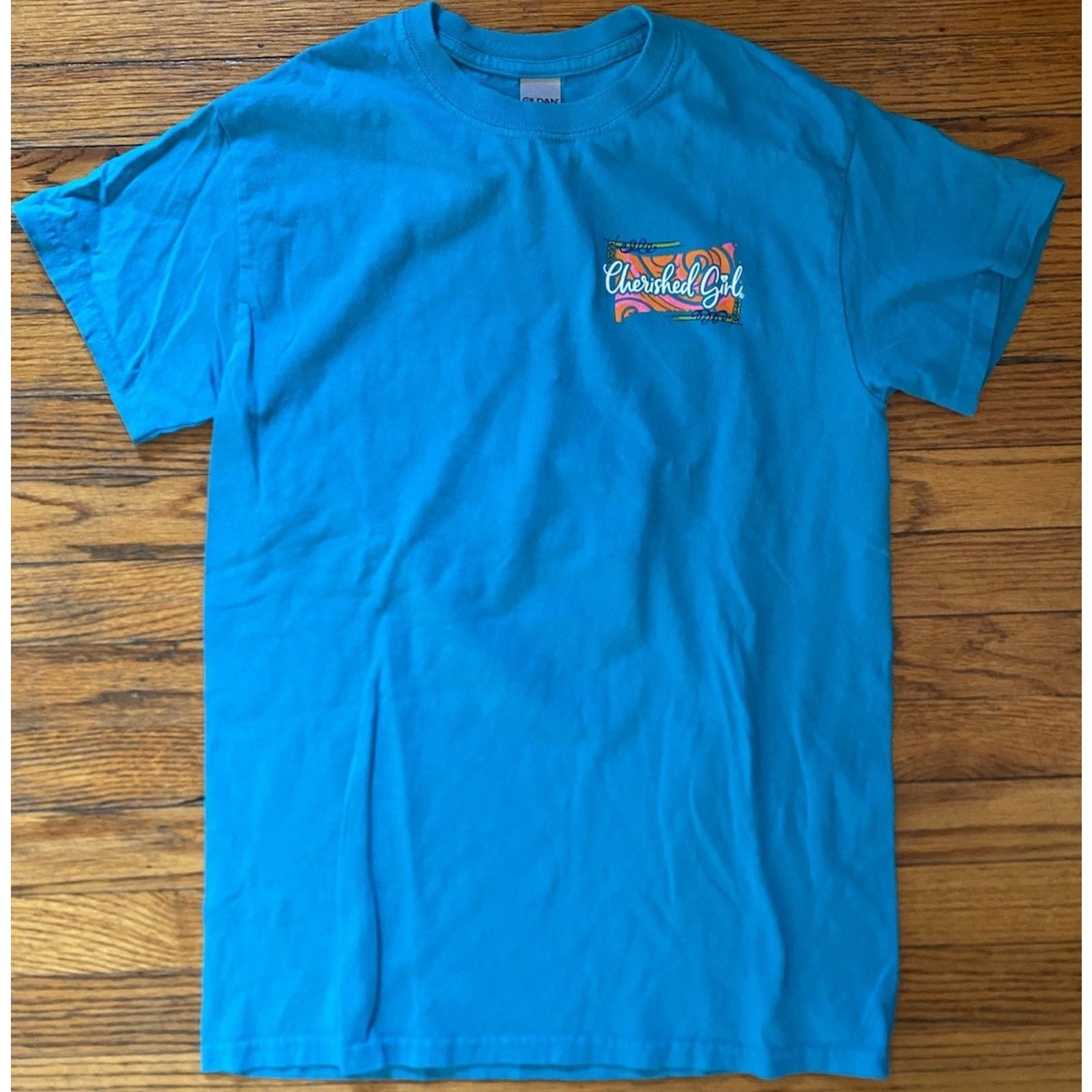 Gildan Cherished Girl Gildan T Shirt Cross Women’s Small Blue Size S / US 4 / IT 40 - 2 Thumbnail