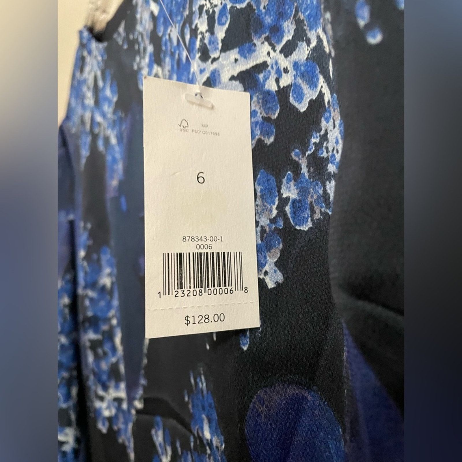 Banana Republic Banana Republic Blue Floral Flounce Dress - Size 6 Size M / US 6-8 / IT 42-44 - 4 Thumbnail