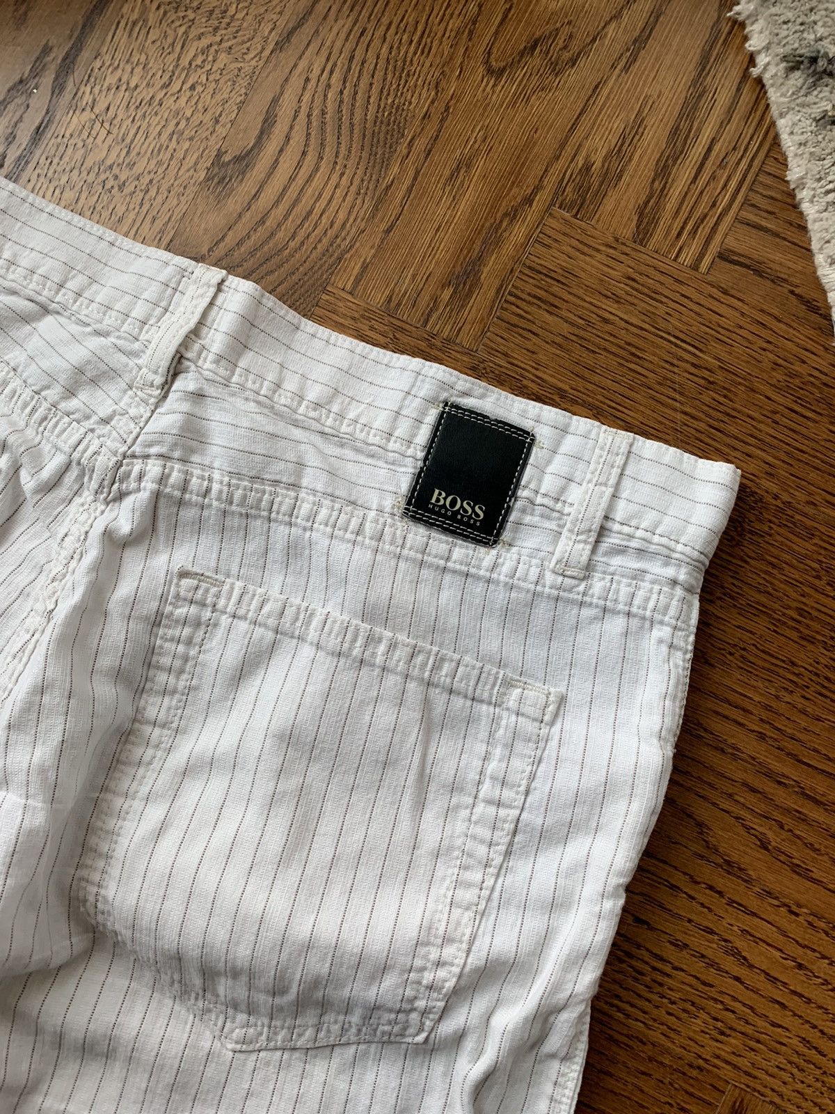 Hugo Vintage Hugo Boss Pants Pinstripe Pants White Jeans Jacksons Size US 34 / EU 50 - 10 Thumbnail