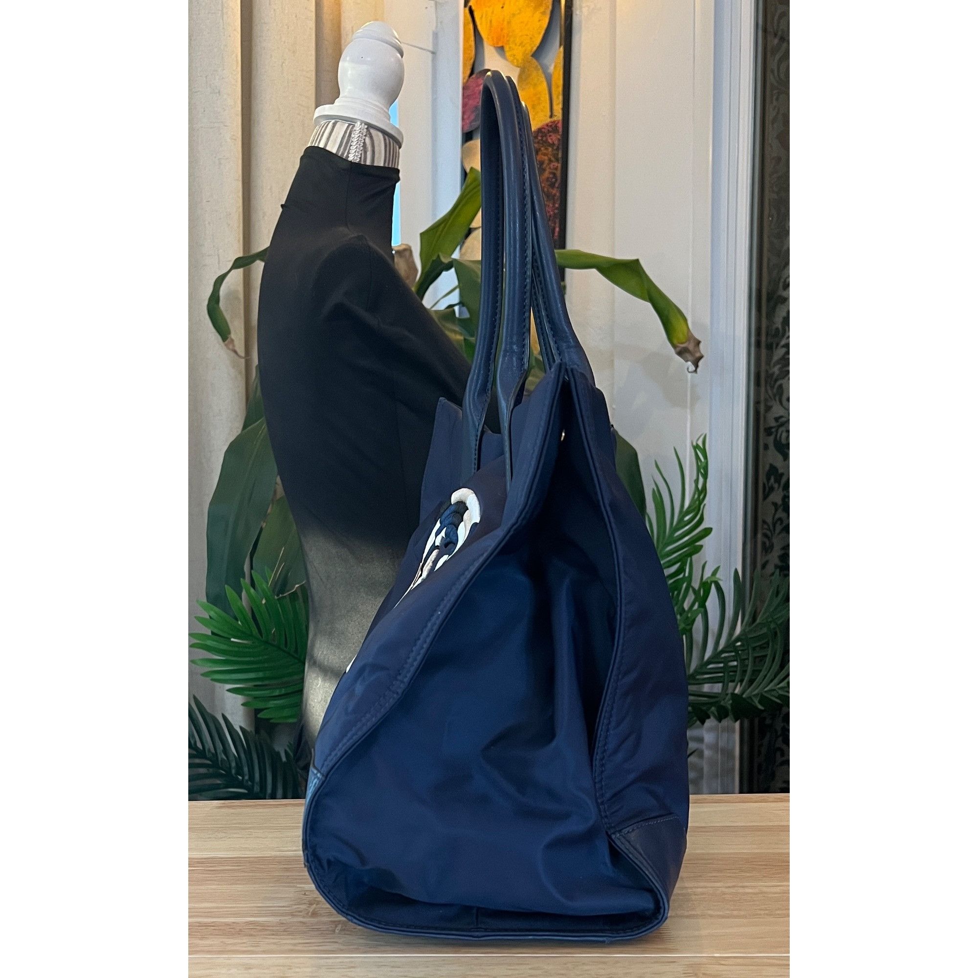 Tory Burch ✺✺ AUTHENTIC TORY BURCH Blue Ella with Stitched Logo ✺✺ Size ONE SIZE - 3 Thumbnail