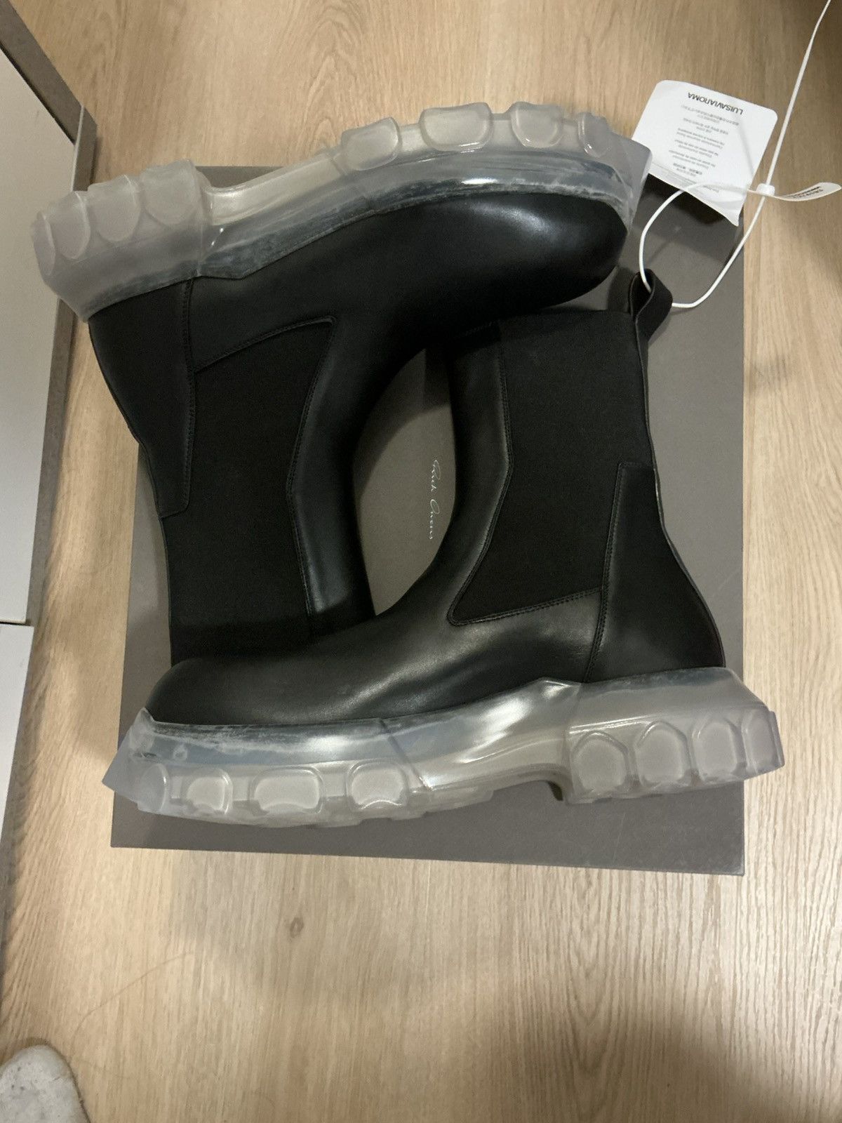 Rick Owens Black Beatle Bozo Tractor Boots Size US 12 / EU 45 - 7 Thumbnail