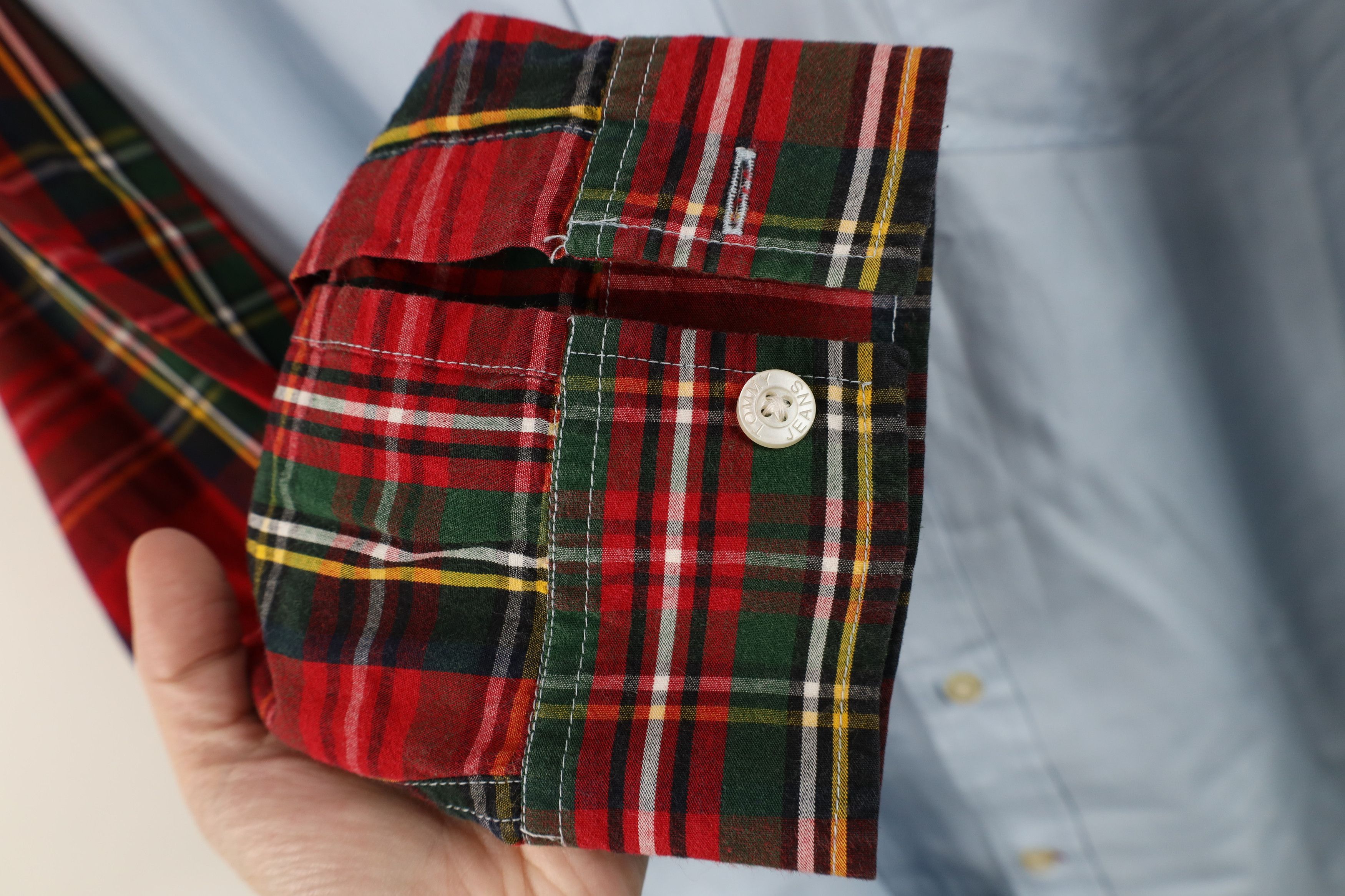 Tommy Hilfiger Vintage 90s Tommy Hilfiger N Sew Collared Button Shirt Plaid Size US XL / EU 56 / 4 - 9 Thumbnail