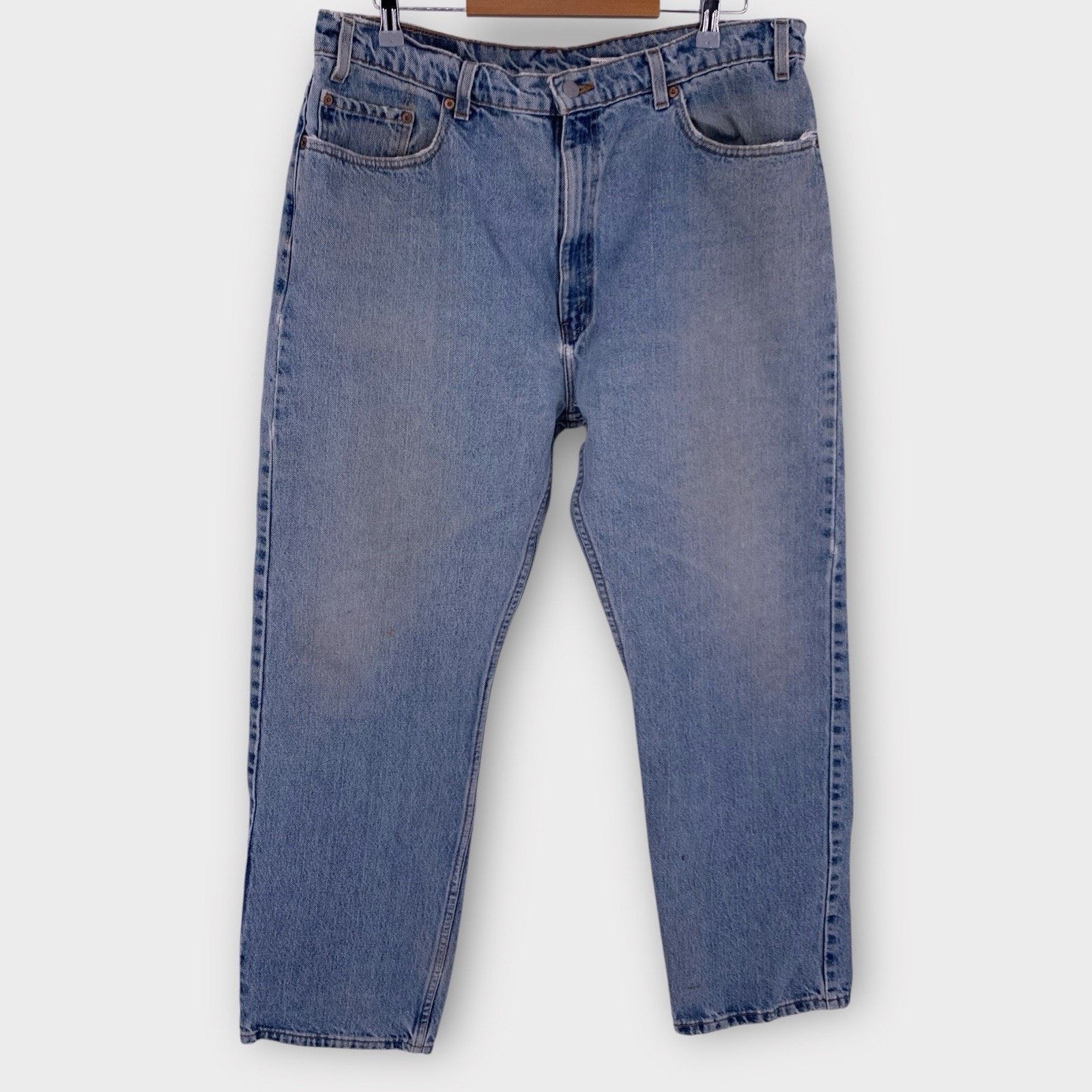 Levi's VTG Levi's 505 36x30" Blue Jeans Y2K MADE IN USA Distressed Size US 36 / EU 52 - 2 Thumbnail