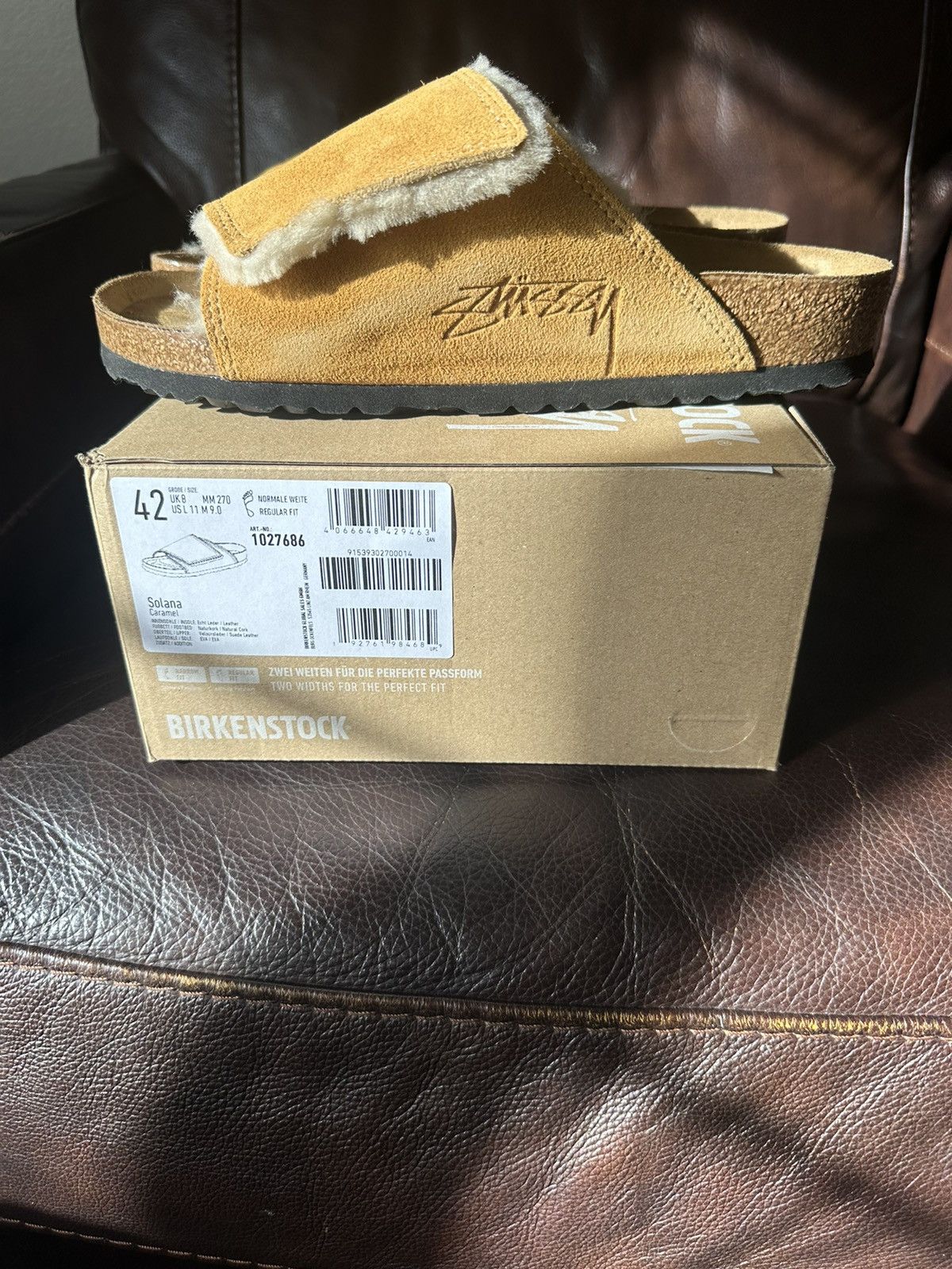 Stussy Stussy x Birkenstock Solana Caramel EU42 Reg Brand New