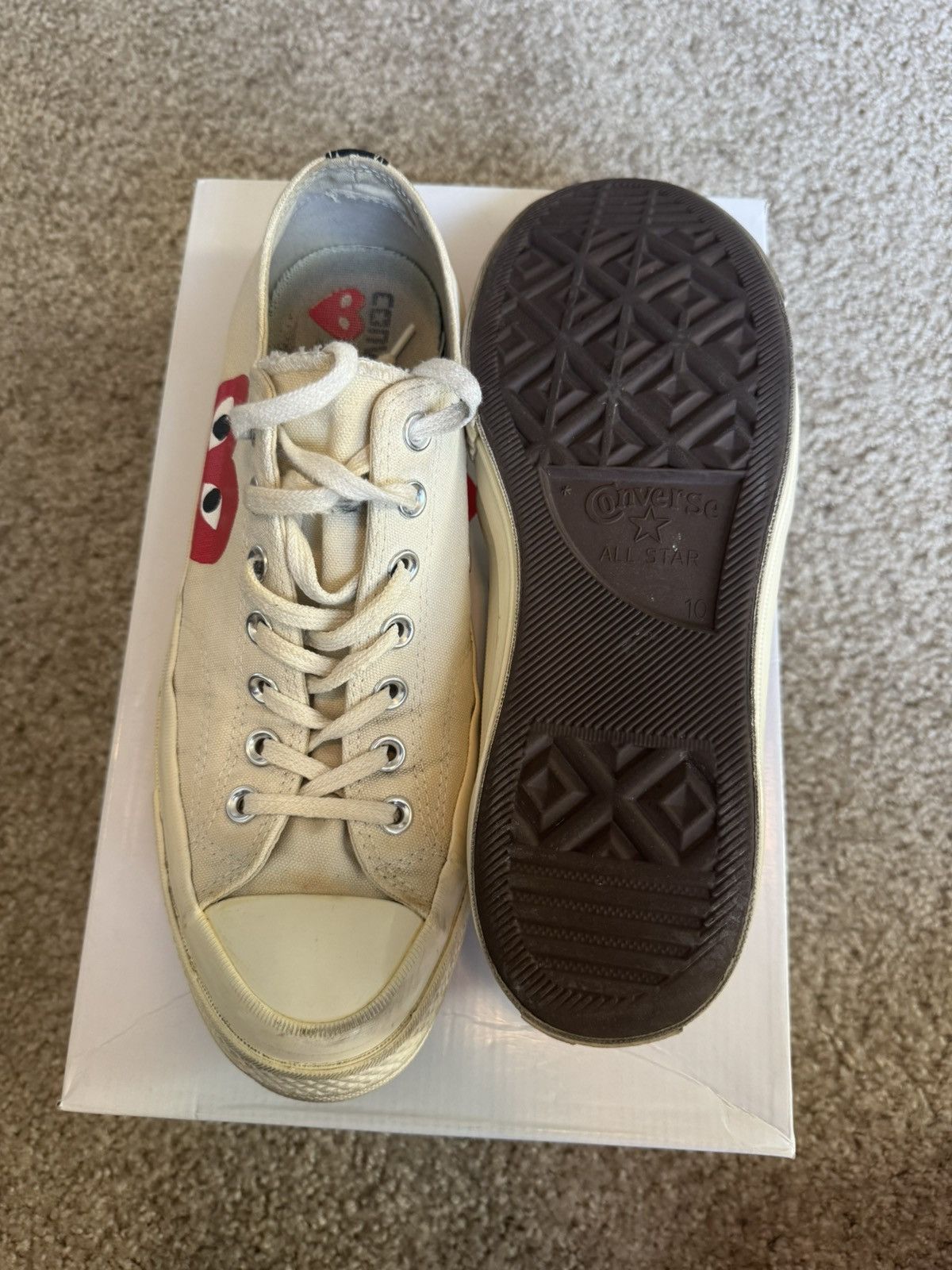 Comme des Garcons CDG Play Chuck Taylor Low Converse Size US 10 / EU 43 - 4 Thumbnail