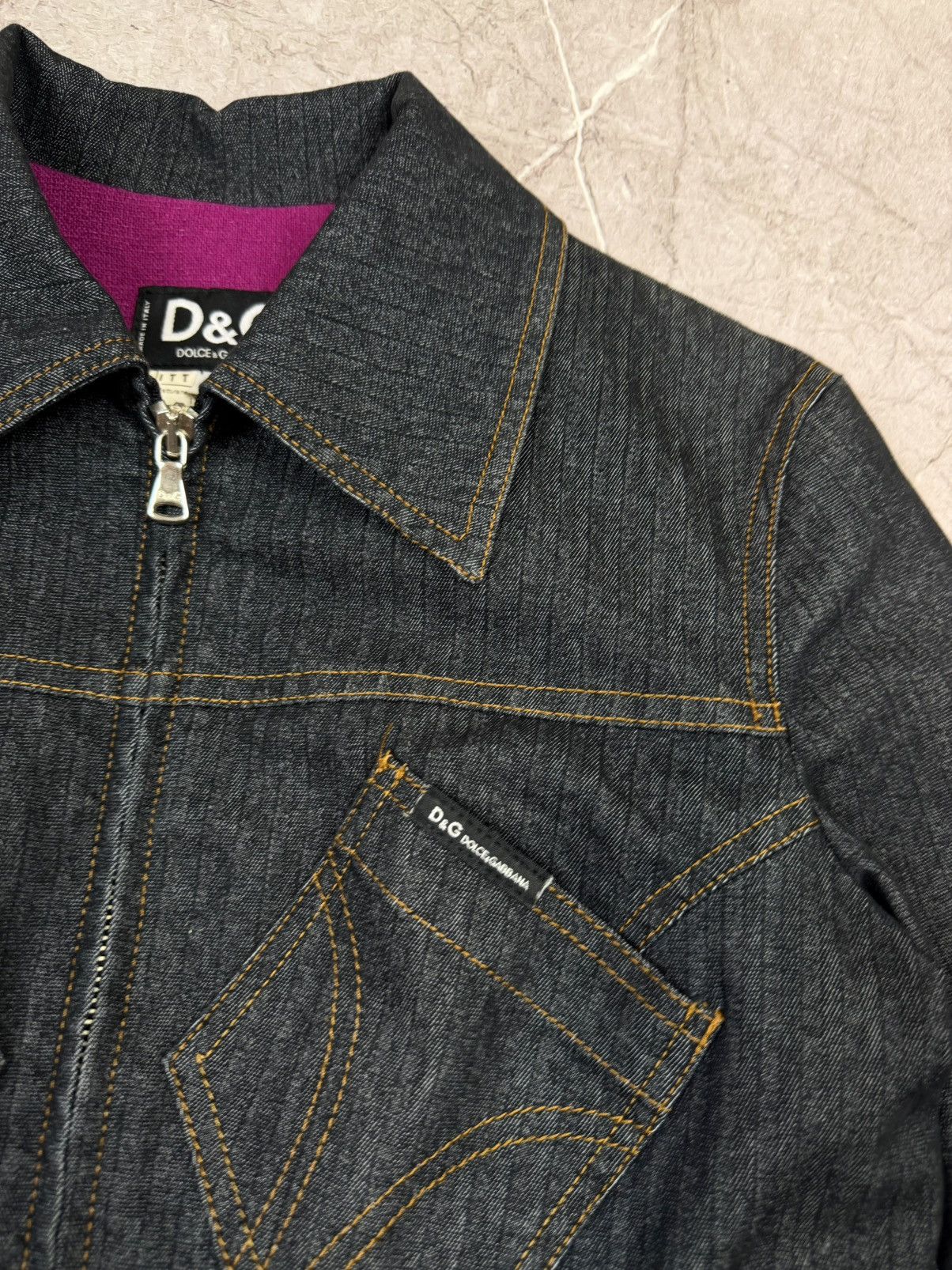 Dolce & Gabbana Dolce & Gabbana Blue Denim Butterfly Jeans Jacket Size S / US 4 / IT 40 - 6 Thumbnail