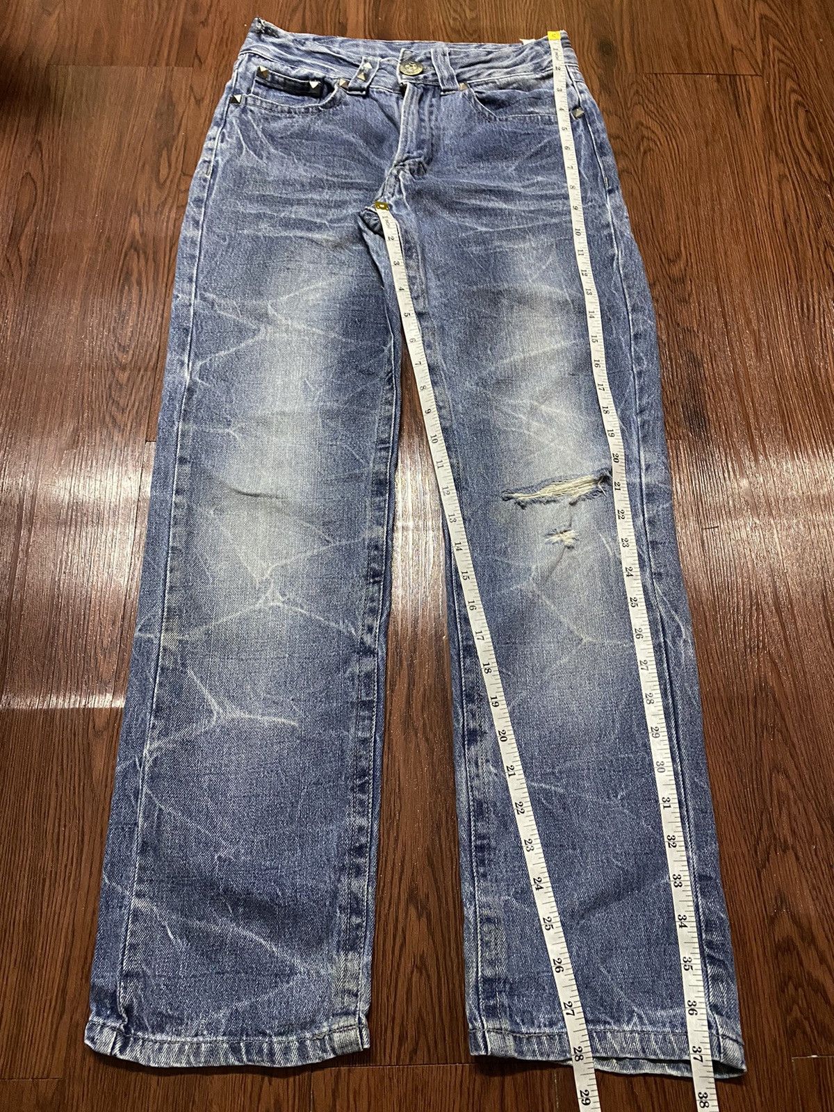 Japanese Brand Vintage Japanese Brands Thunder Distressed Denim Jeans Size US 27 - 17 Thumbnail