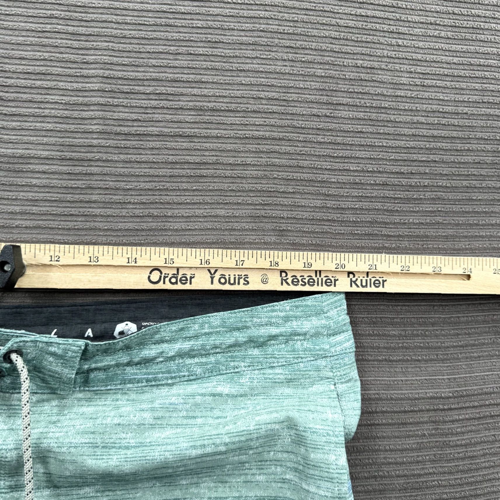 Vissla Vissla Board Shorts Mens 38 Green Blue Stripe Quick Dry Poly Cotton Swim Bottoms Trunks Size US 38 / EU 54 - 6 Thumbnail