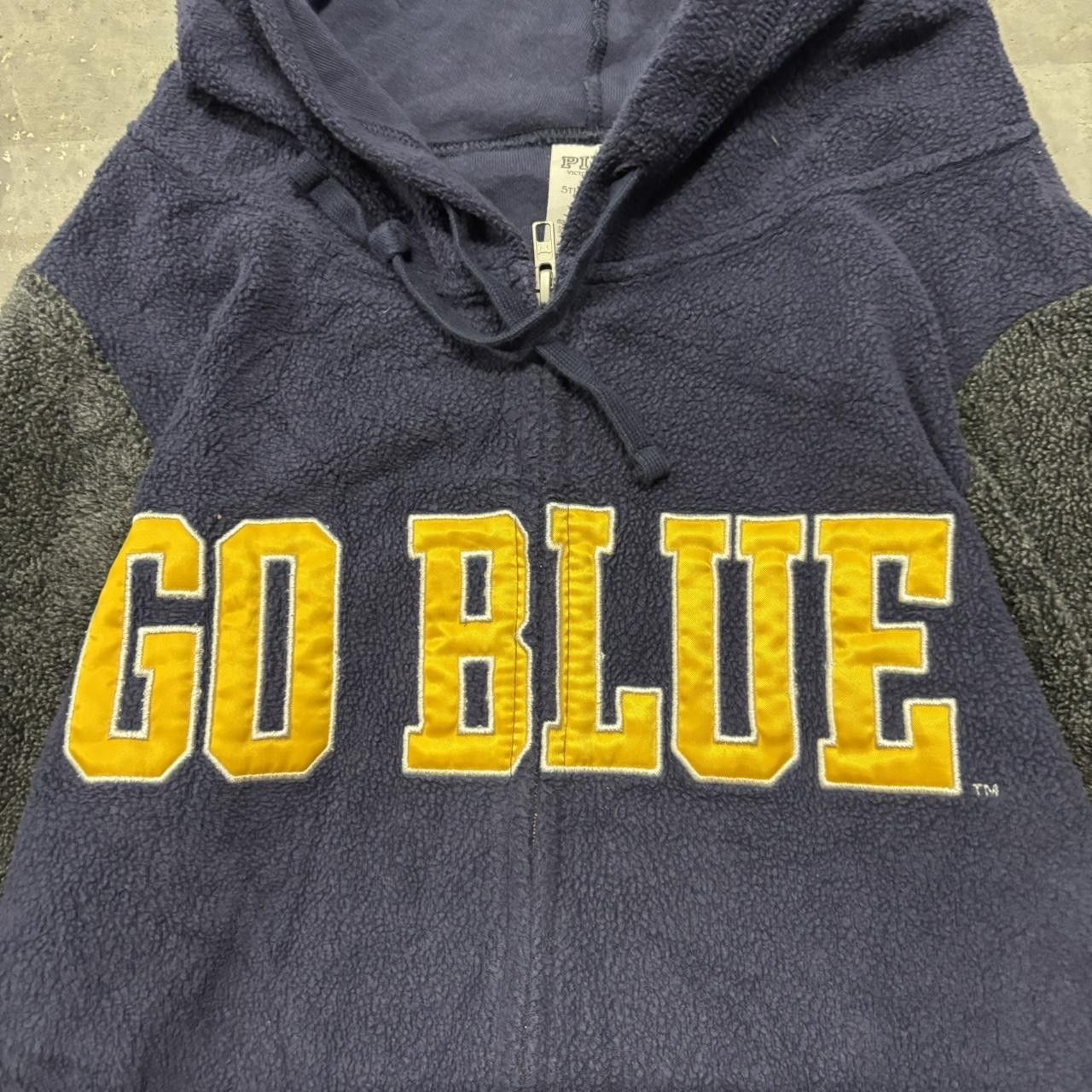 Victoria's Secret × Vintage Crazy Vintage Y2K/2000s PINK Cute Michigan Wolverines Victoria’s Secret Fleece Zip Up Hoodie! Size S / US 4 / IT 40 - 5 Thumbnail