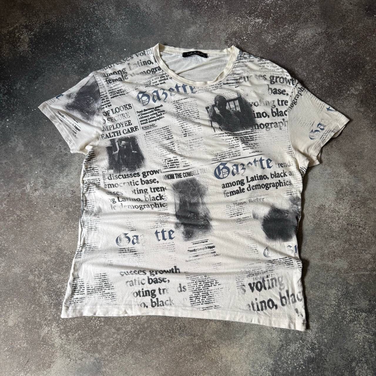 If Six Was Nine × Japanese Brand × Vintage Vintage Gazette Print Retro T-Shirt Size US XL / EU 56 / 4 - 1 Thumbnail