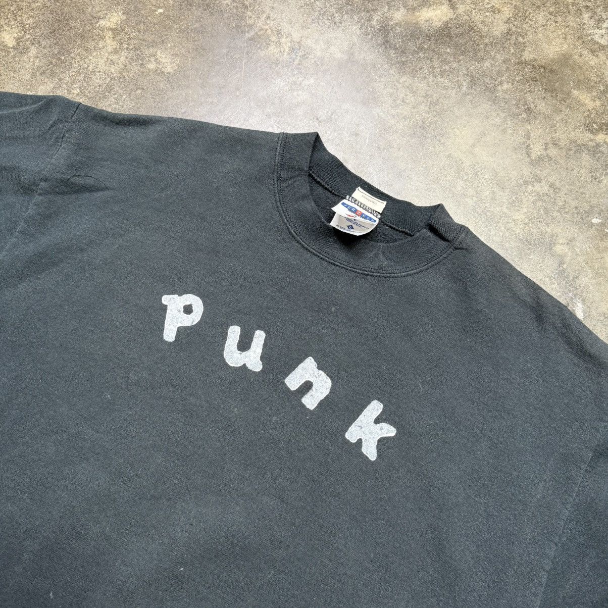Vintage vintage punk custom baggy crop style sweatshirt shirt Size US L / EU 52-54 / 3 - 3 Thumbnail
