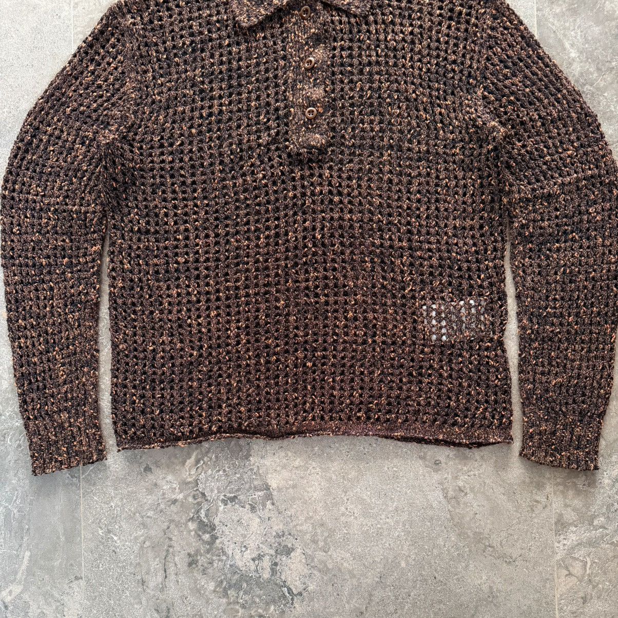Acne Studios Acne Studios Open Knit Polo Shirt Size S / US 4 / IT 40 - 7 Thumbnail