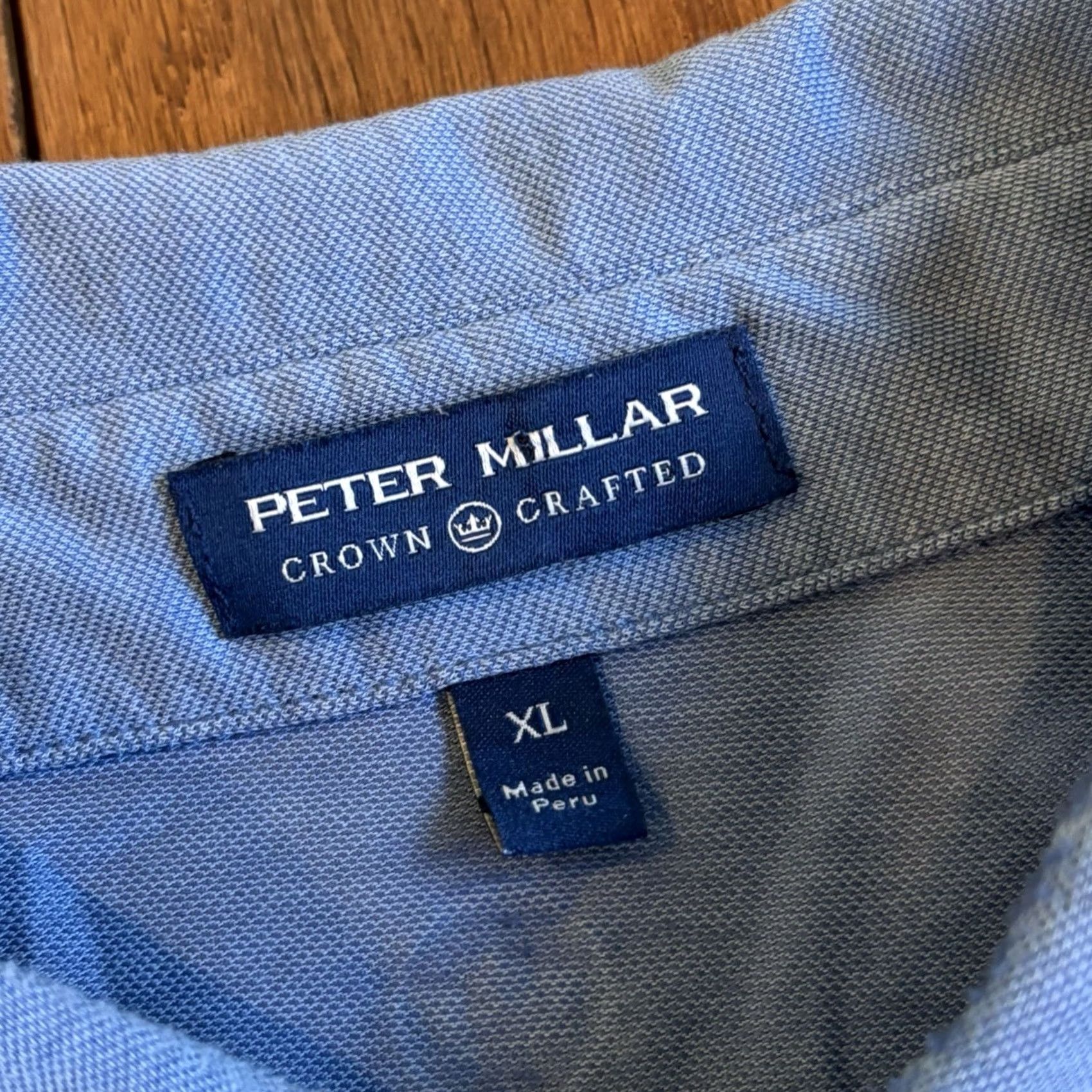 Peter Millar VINTAGE Peter Millar Crown Crafted Golf Polo Shirt Blue XL Men Size US XL / EU 56 / 4 - 7 Thumbnail