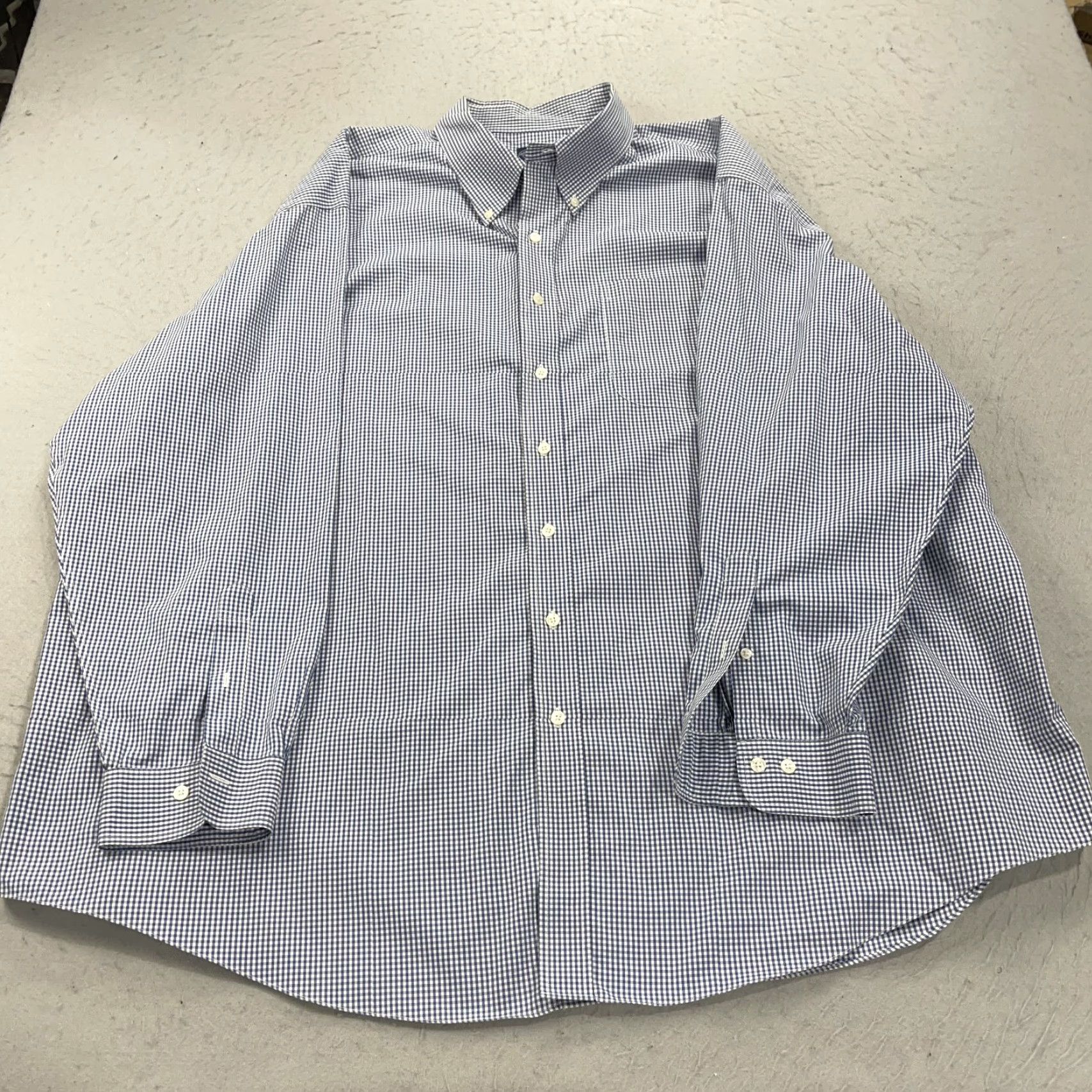 Brooks Brothers Brooks Brothers Shirt Mens 4XL 100% Cotton Blue Check Long Sleeve Button-Up Casual Size US XXL / EU 58 / 5 - 2 Thumbnail