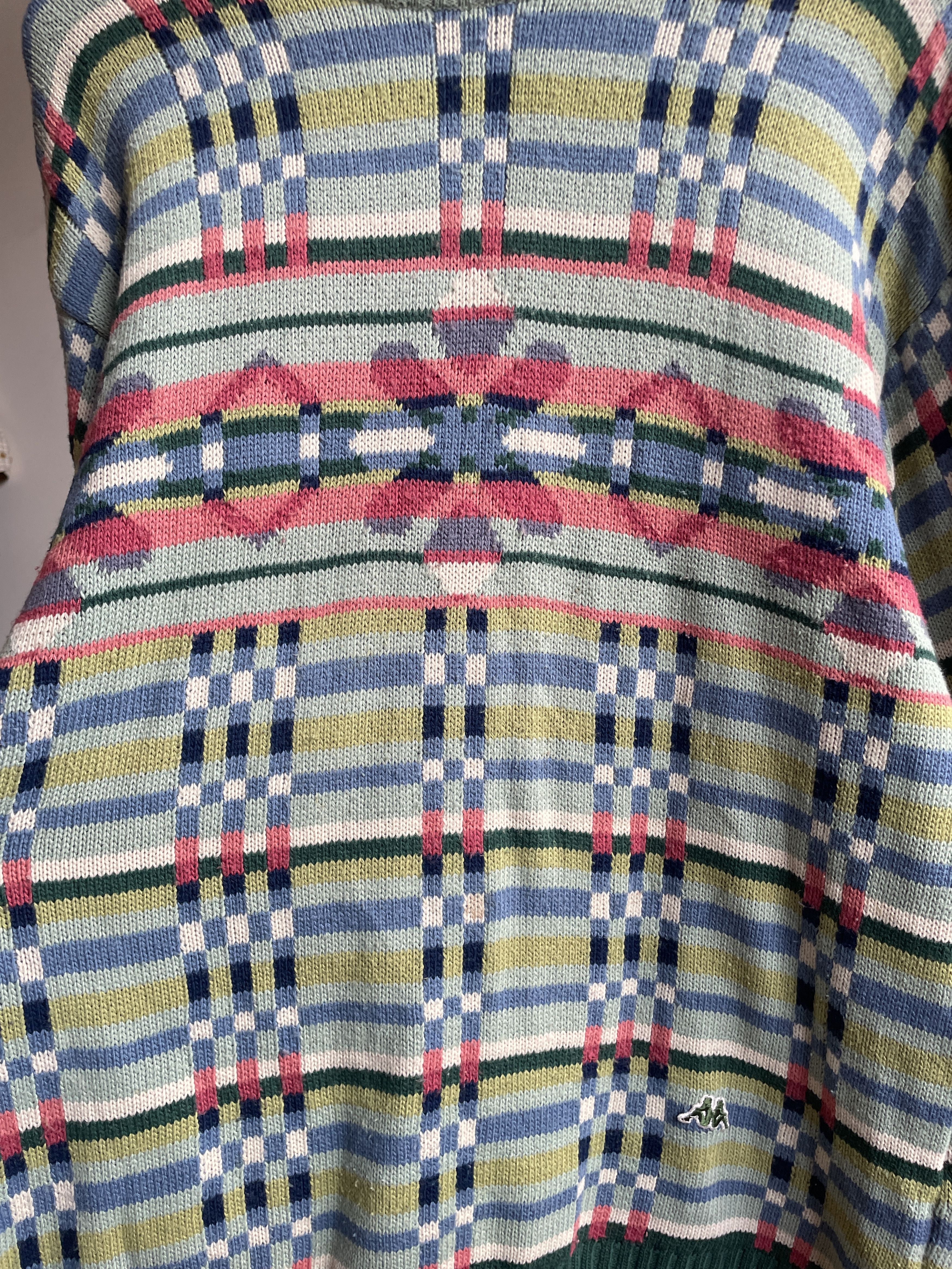 Kappa × Vintage Kappa Vintage 90's Abstract Pattern Wool Blend Sweater Size US M / EU 48-50 / 2 - 5 Thumbnail