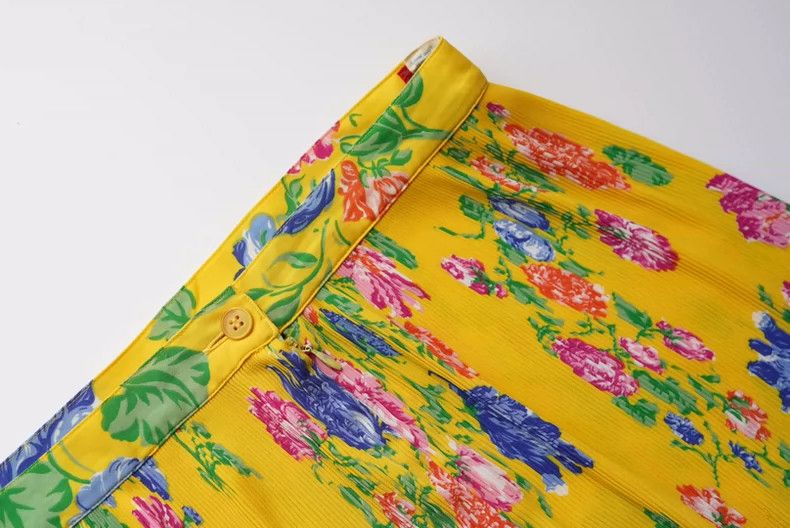 Kenzo KENZO 1980s poster style pleated floral set Size XS / US 0-2 / IT 36-38 - 8 Thumbnail