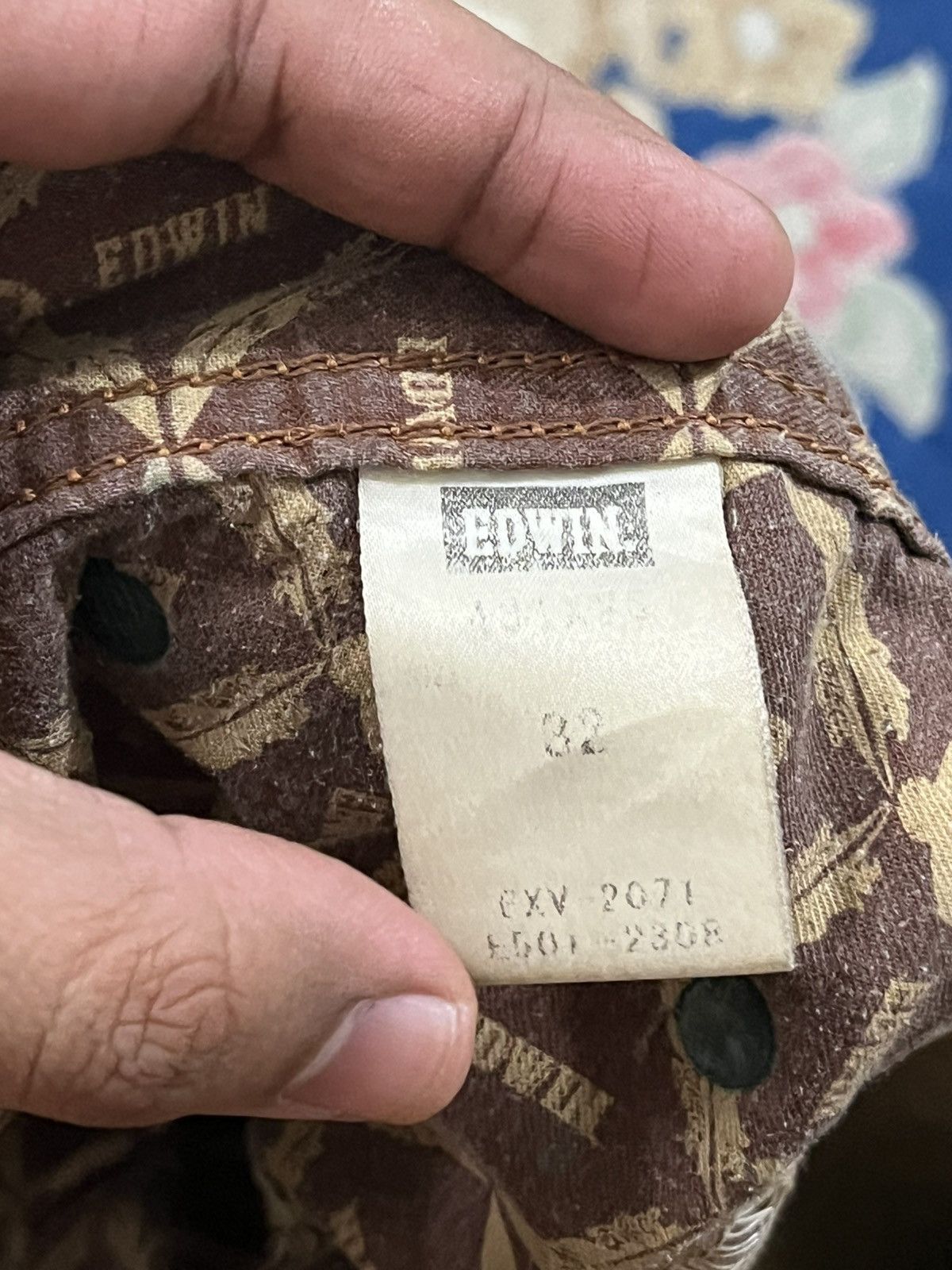 Edwin Vintage Edwin XV Flare Beige Tan Denim Size US 33 - 11 Thumbnail
