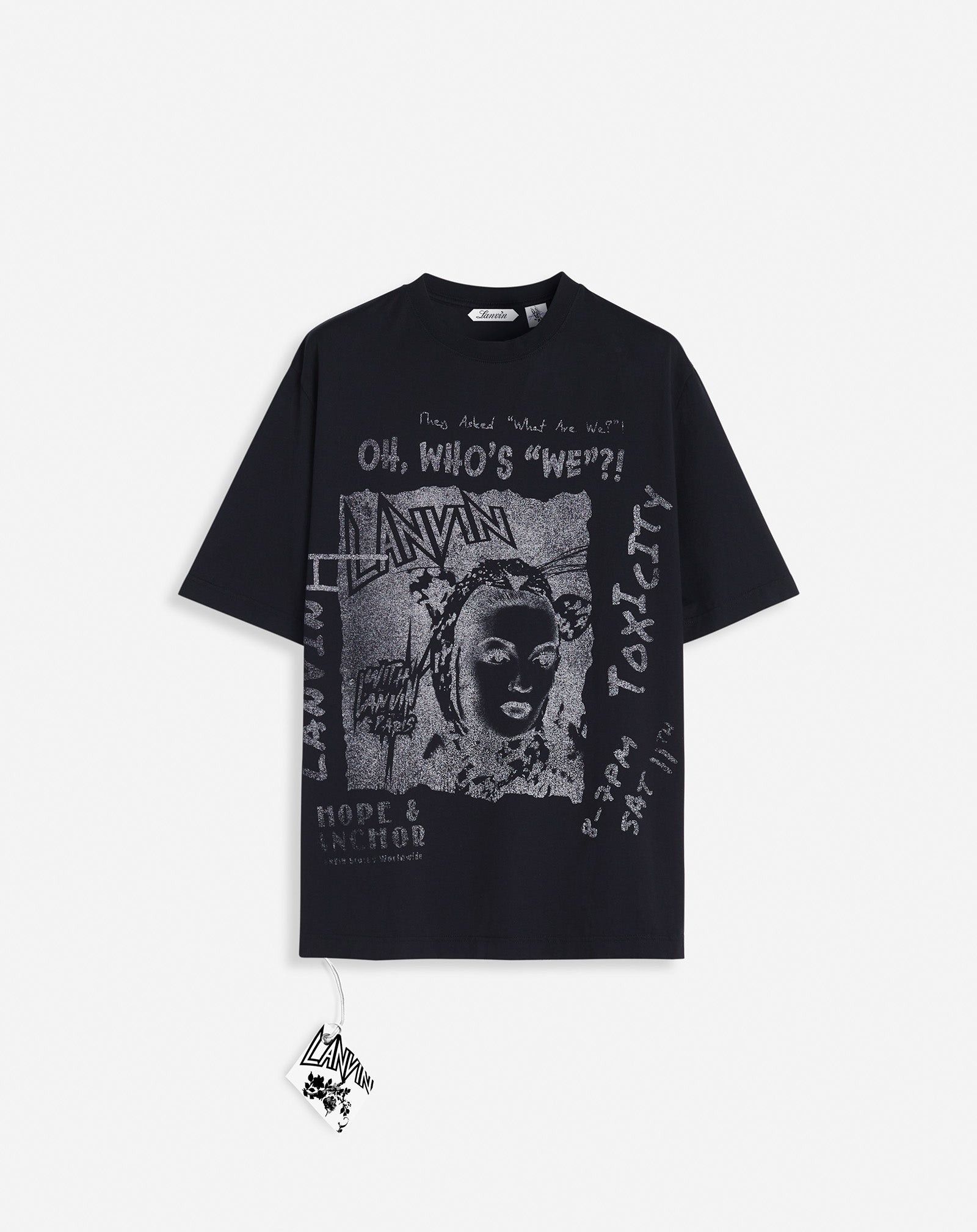 o1mle0825 Unisex Printed T-Shirt in Black