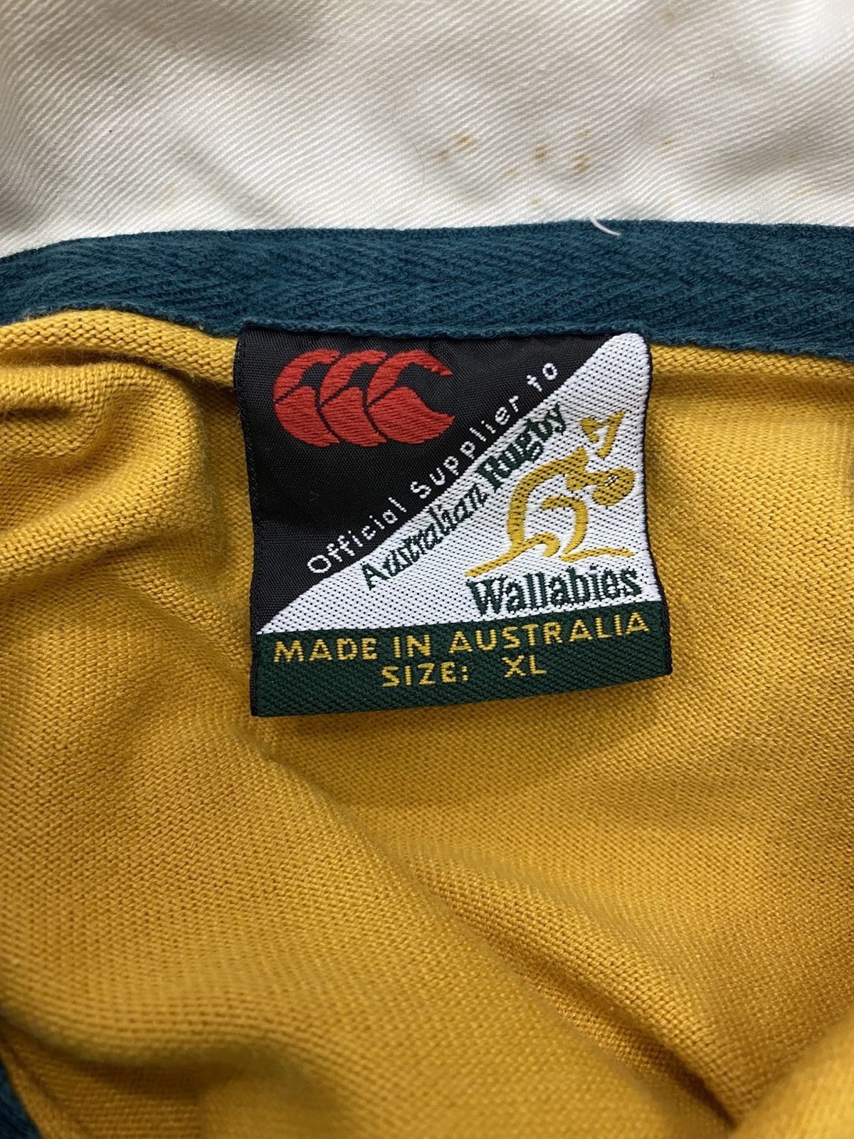 Canterbury of New Zealand × Vintage Vtg 90s Canterbury Australia Wallabies rugby jersey Size US XL / EU 56 / 4 - 10 Thumbnail