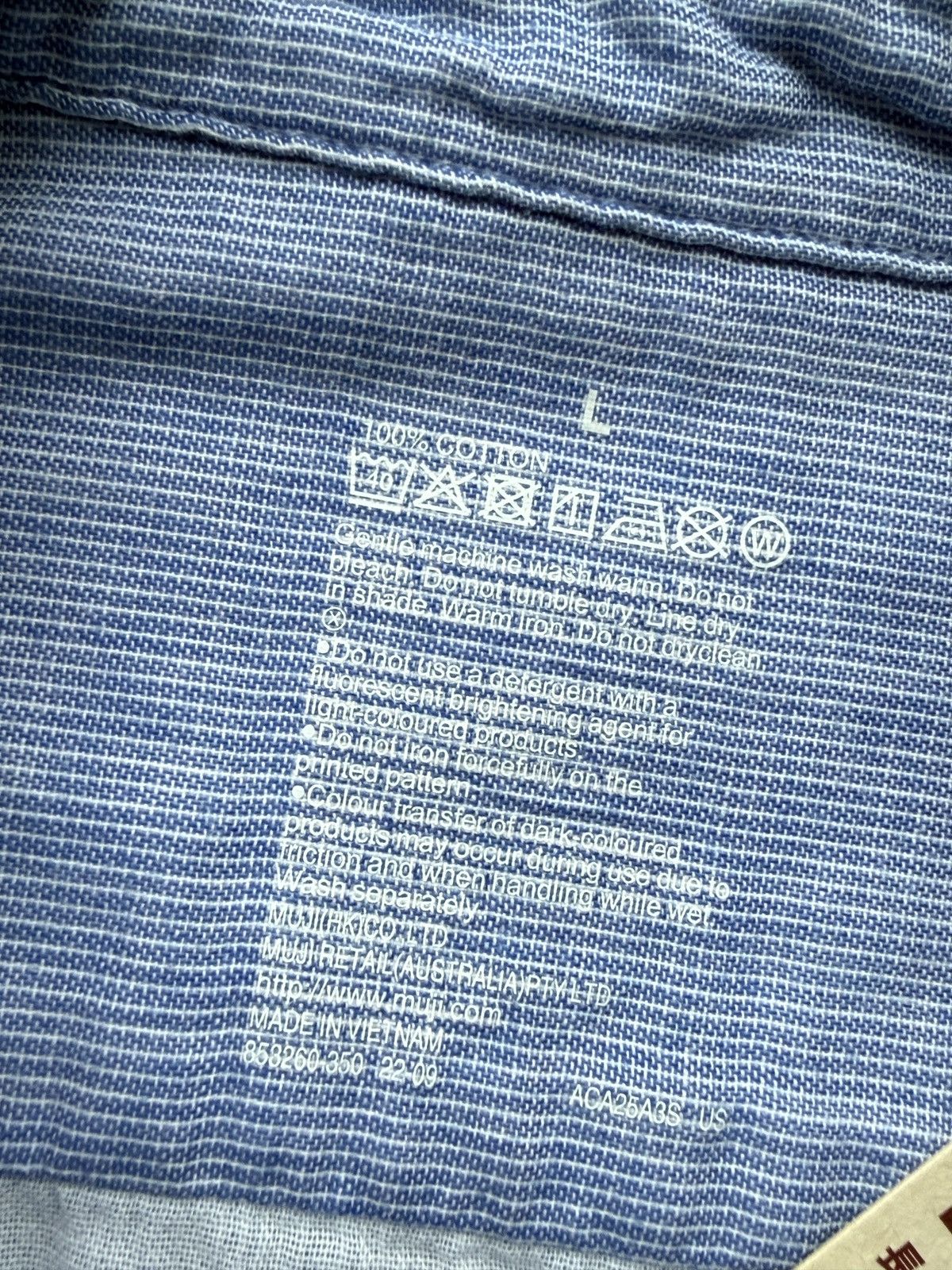 Muji MUJI Mens Double Gauze Long Sleeve Organic Cotton Shirt Size US L / EU 52-54 / 3 - 9 Thumbnail