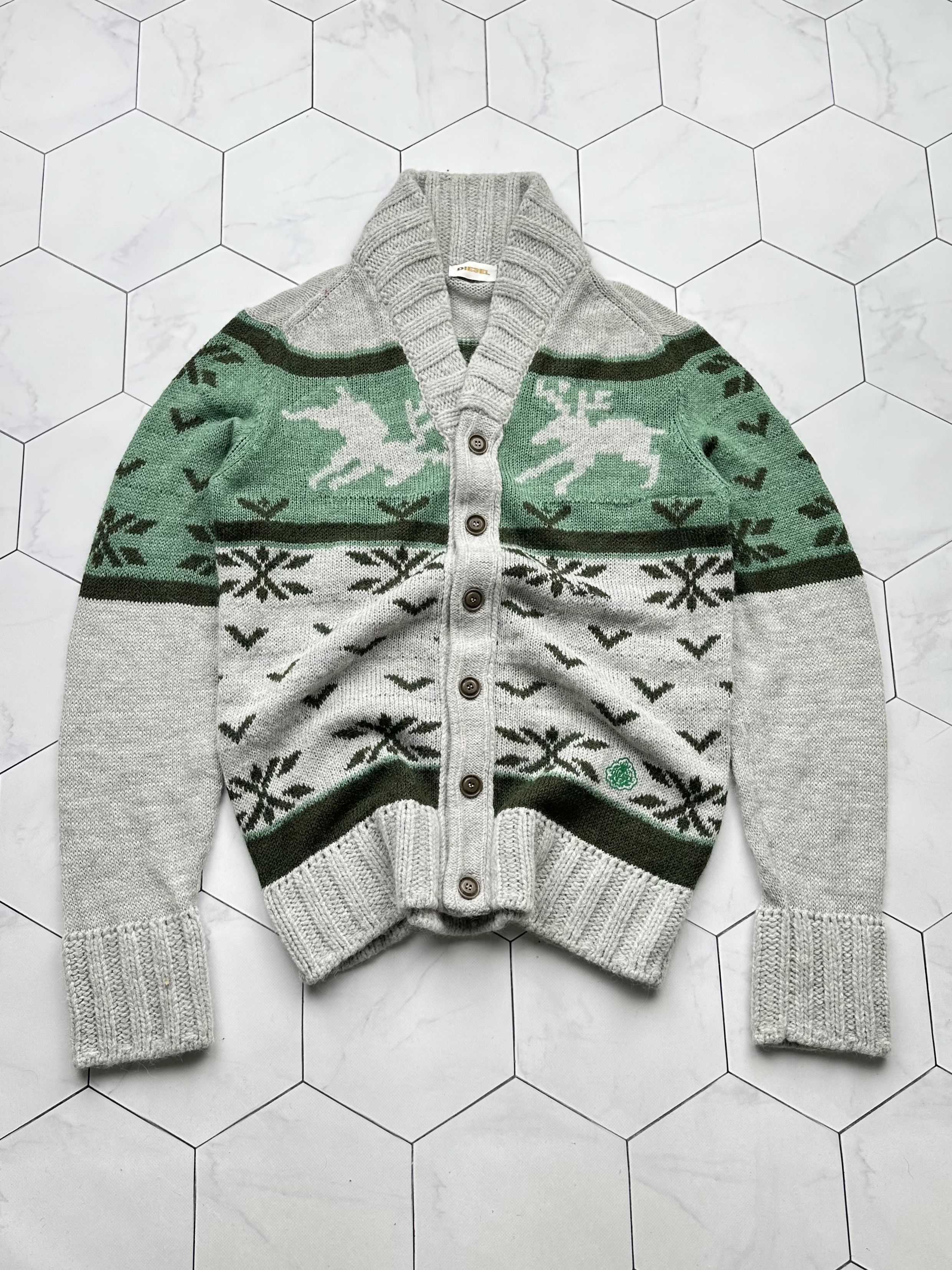 Diesel Diesel Vintage Knit Cardigan (B244) Size US L / EU 52-54 / 3 - 1 Thumbnail