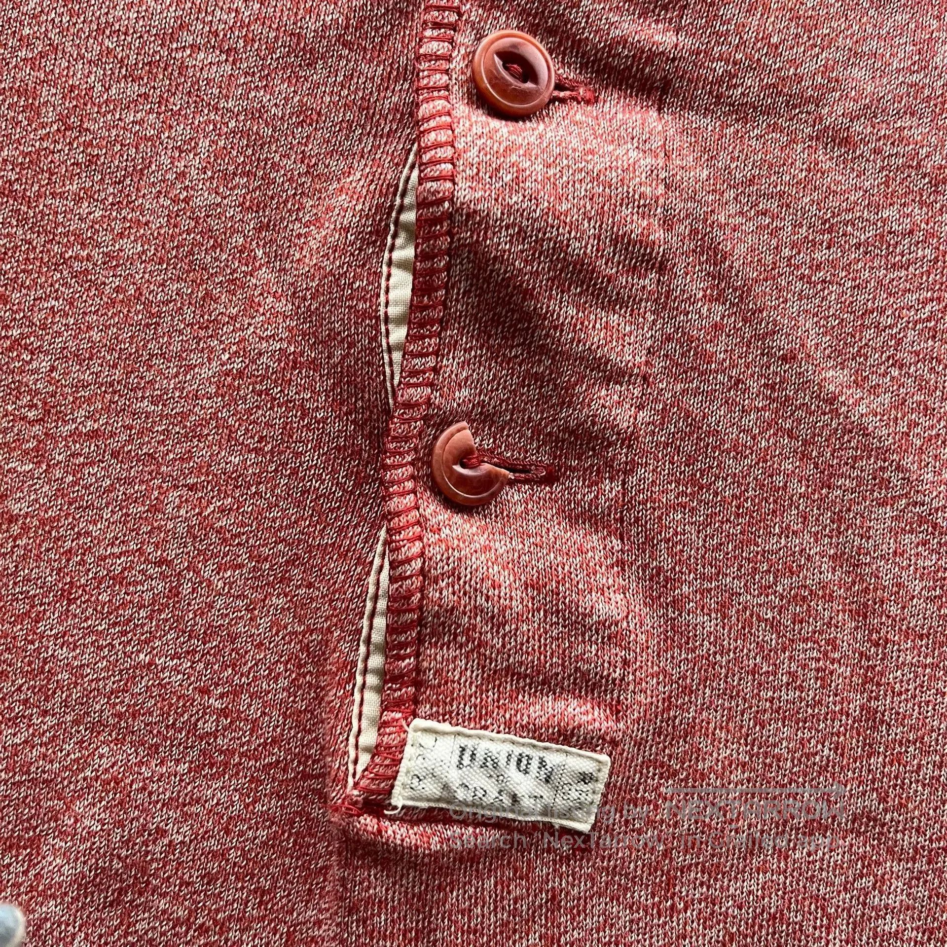RRL Ralph Lauren RRL Pink Henley Collar Sweater. Size US S / EU 44-46 / 1 - 5 Thumbnail